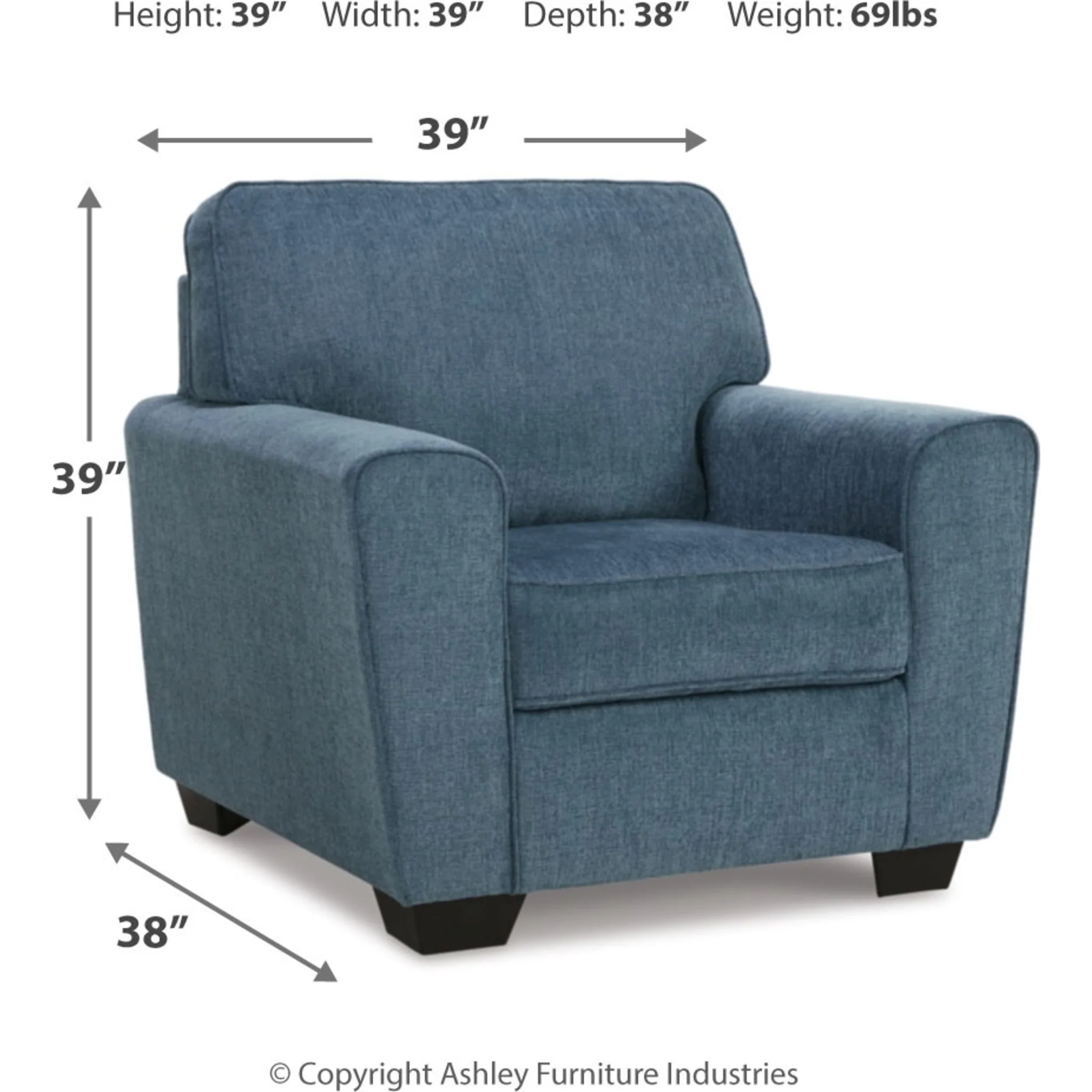 Cashton Chair - Blue - Image 6
