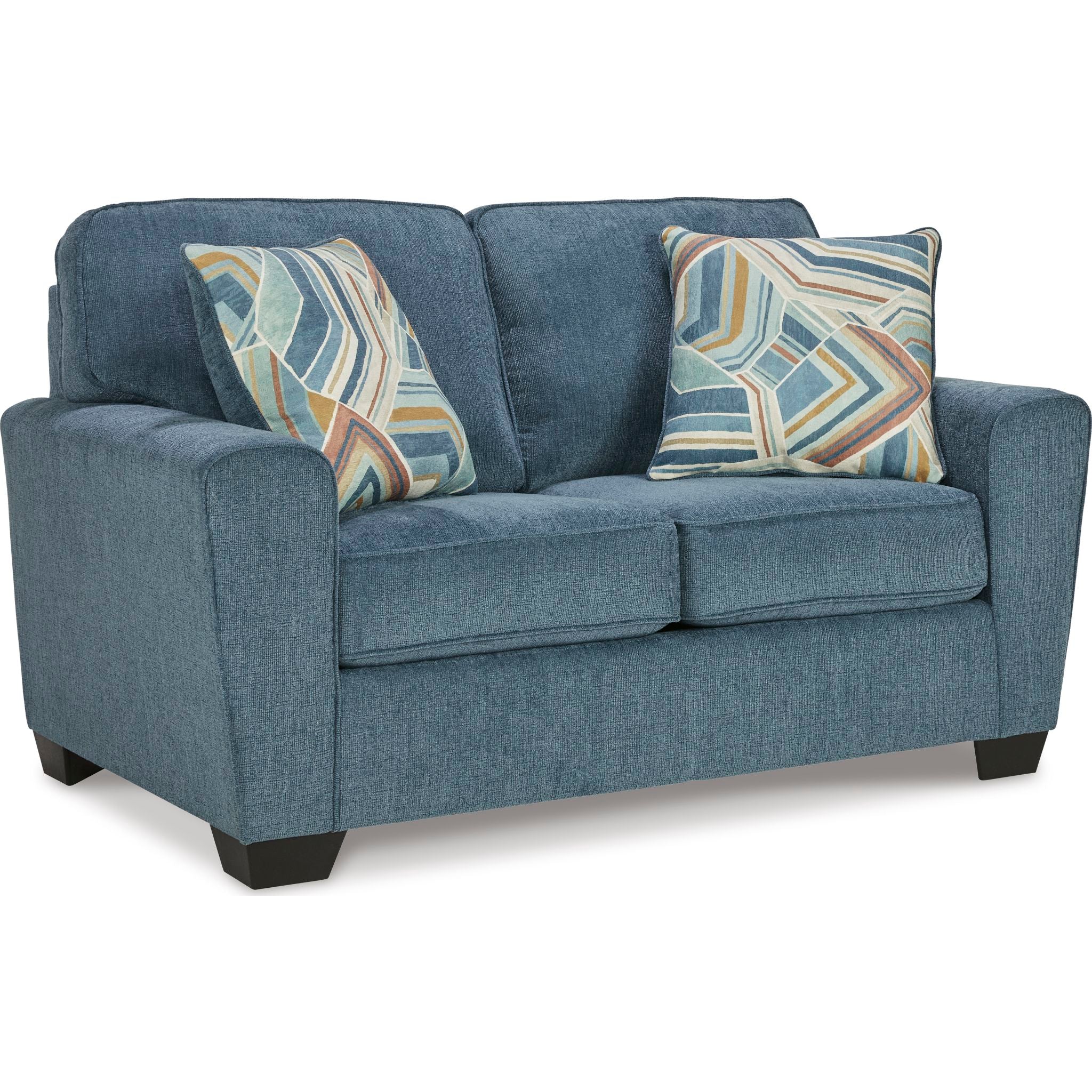 Cashton Loveseat - Blue - Image 3