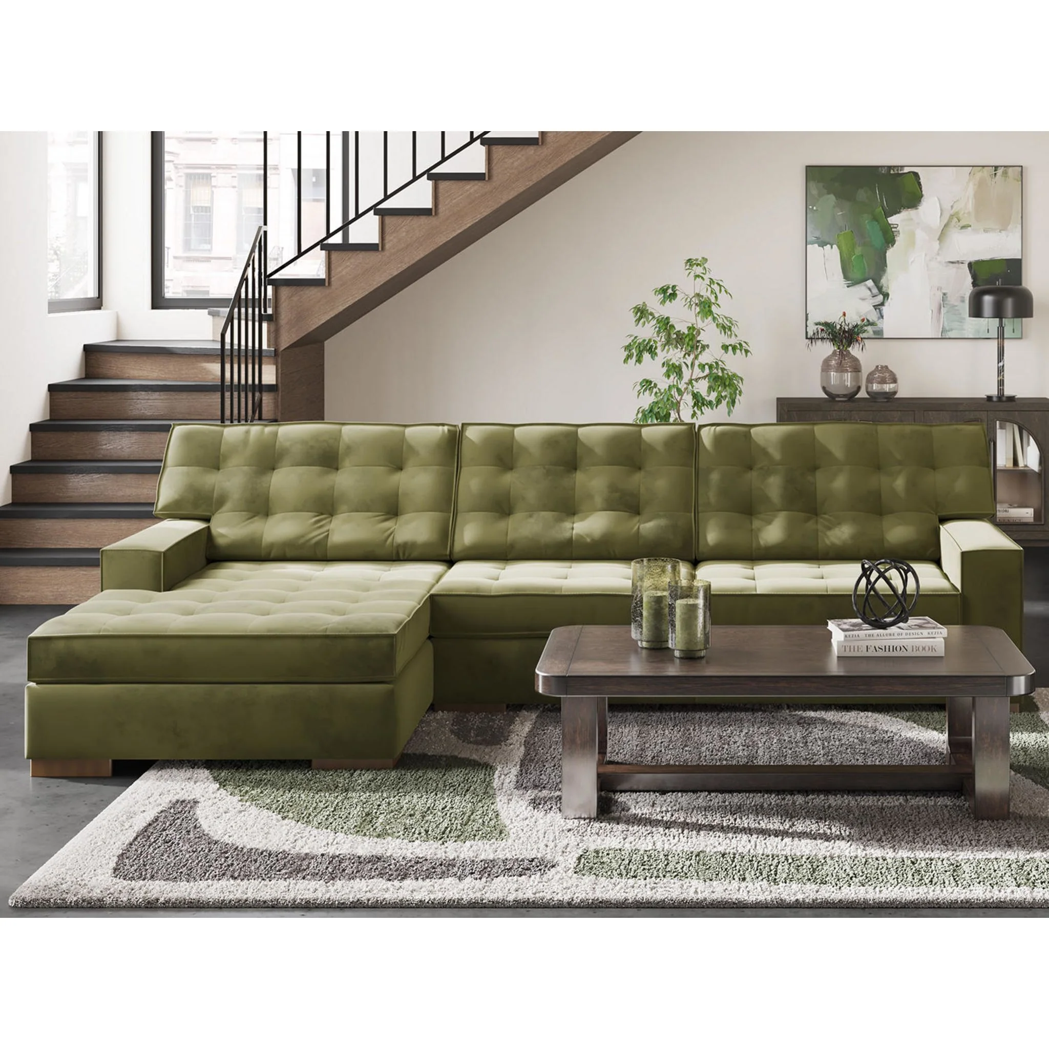Caspian-Town 2 Piece Sectional with Chaise - Image 11