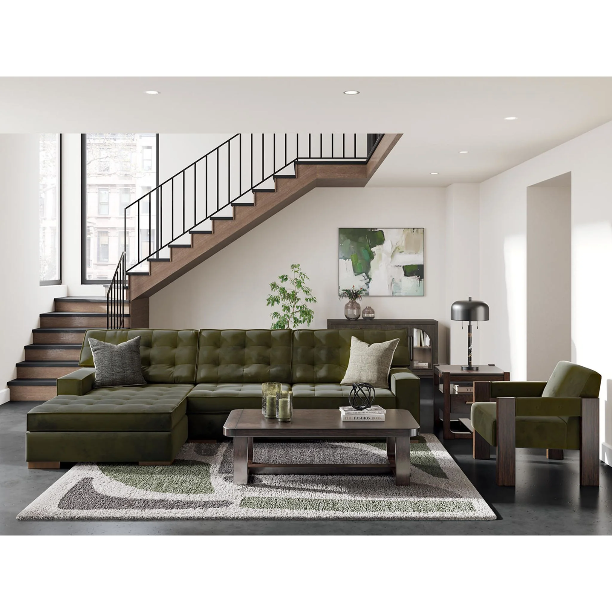 Caspian-Town 2 Piece Sectional with Chaise - Image 12