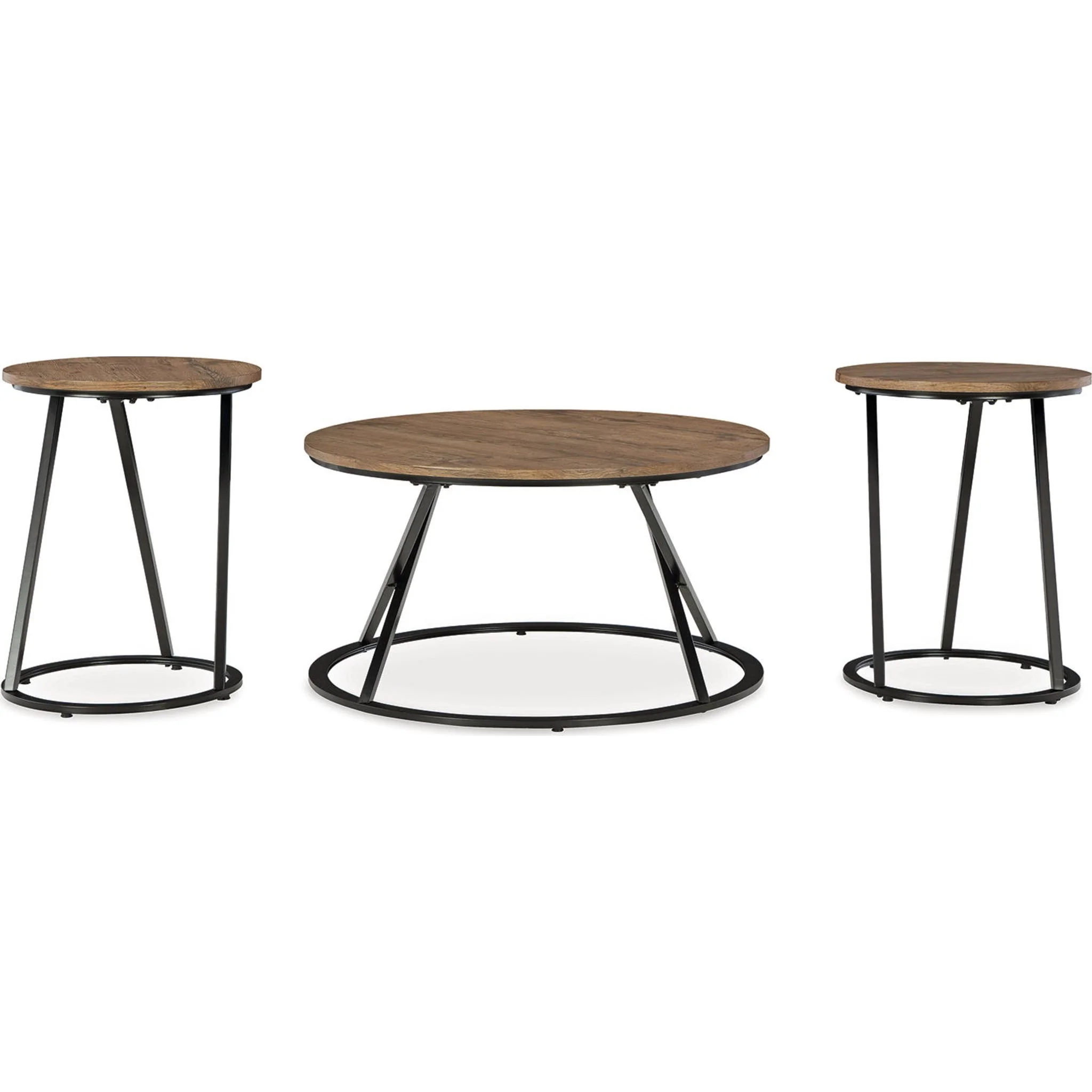 Cassbryn 3 Pack Tables - Brown/Black - Image 7