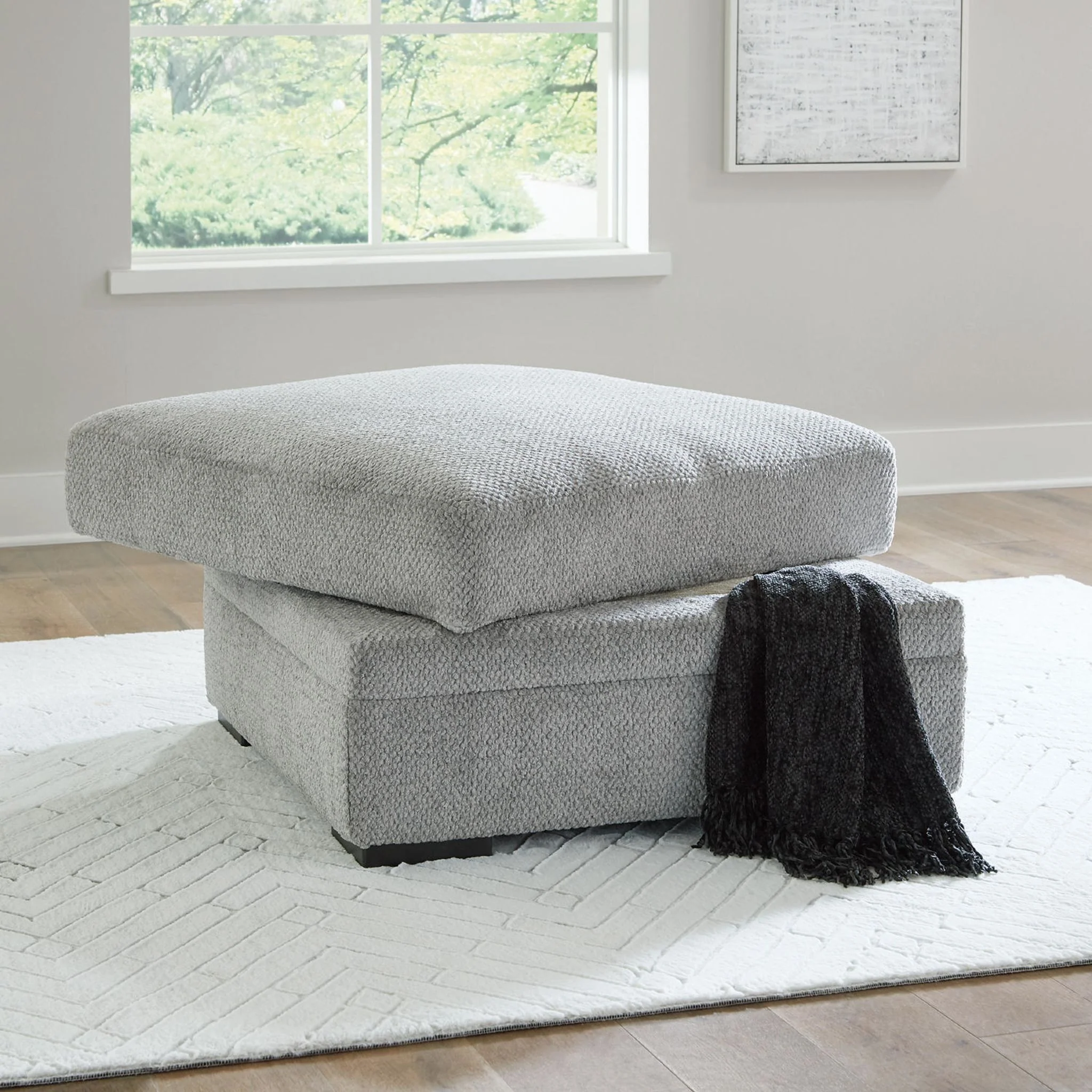 Casselbury Storage Ottoman - Cement - Image 4