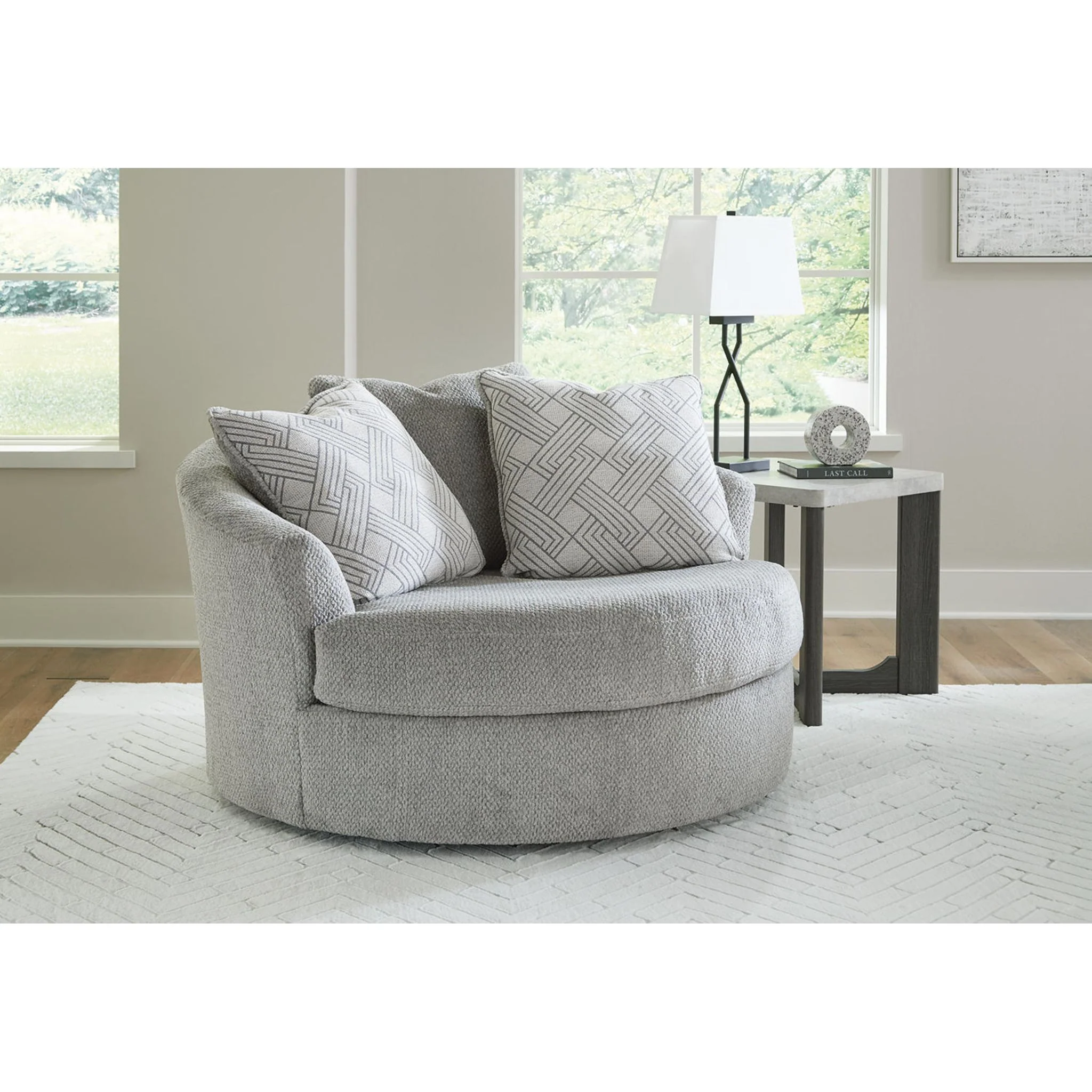 Casselbury Swivel Chair - Cement - Image 2