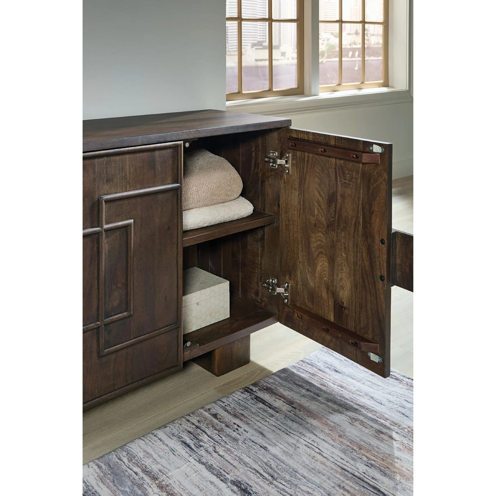 Cato Accent Cabinet - Dark Brown - Image 9