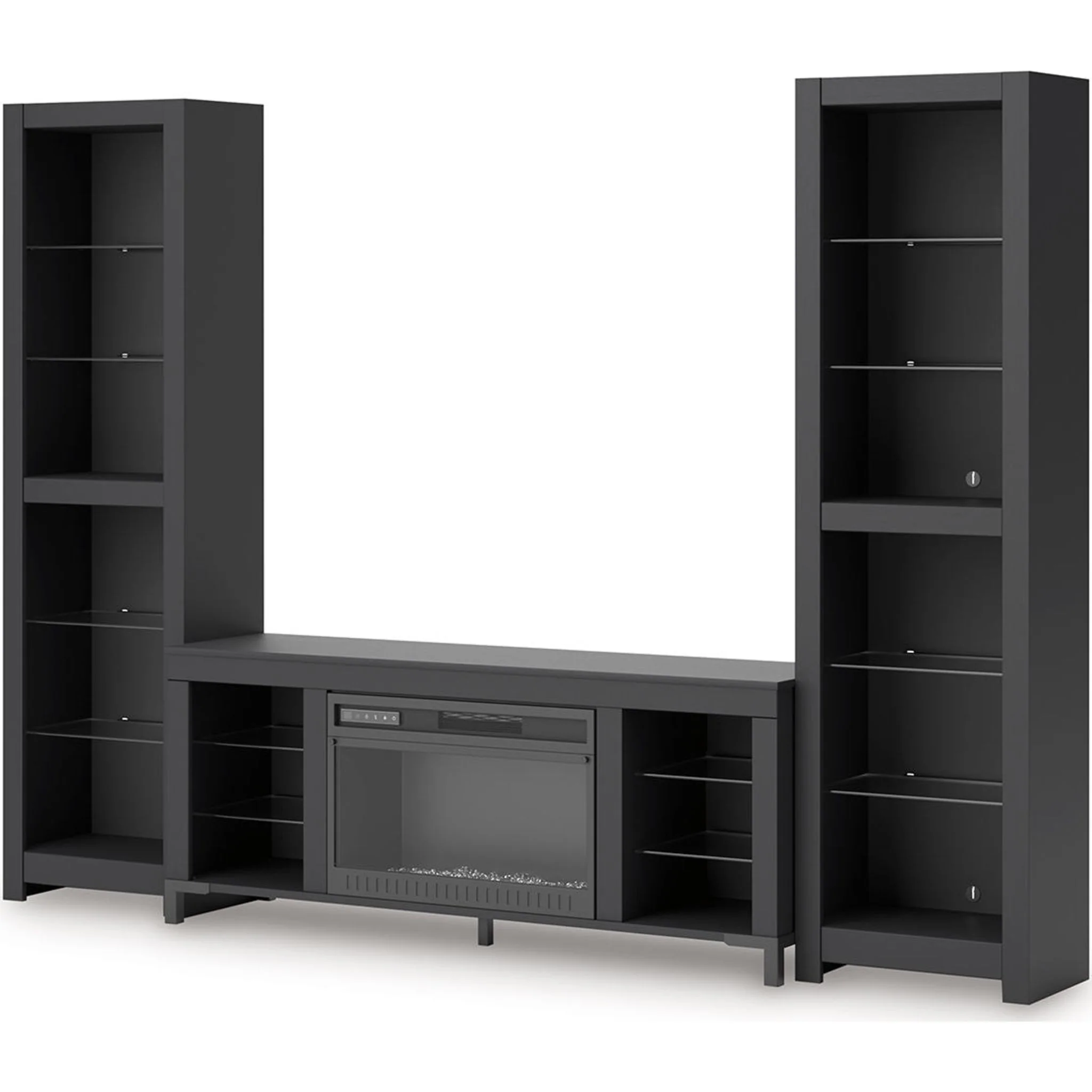 Cayberry Entertainment Unit with Fireplace - Black - Image 17