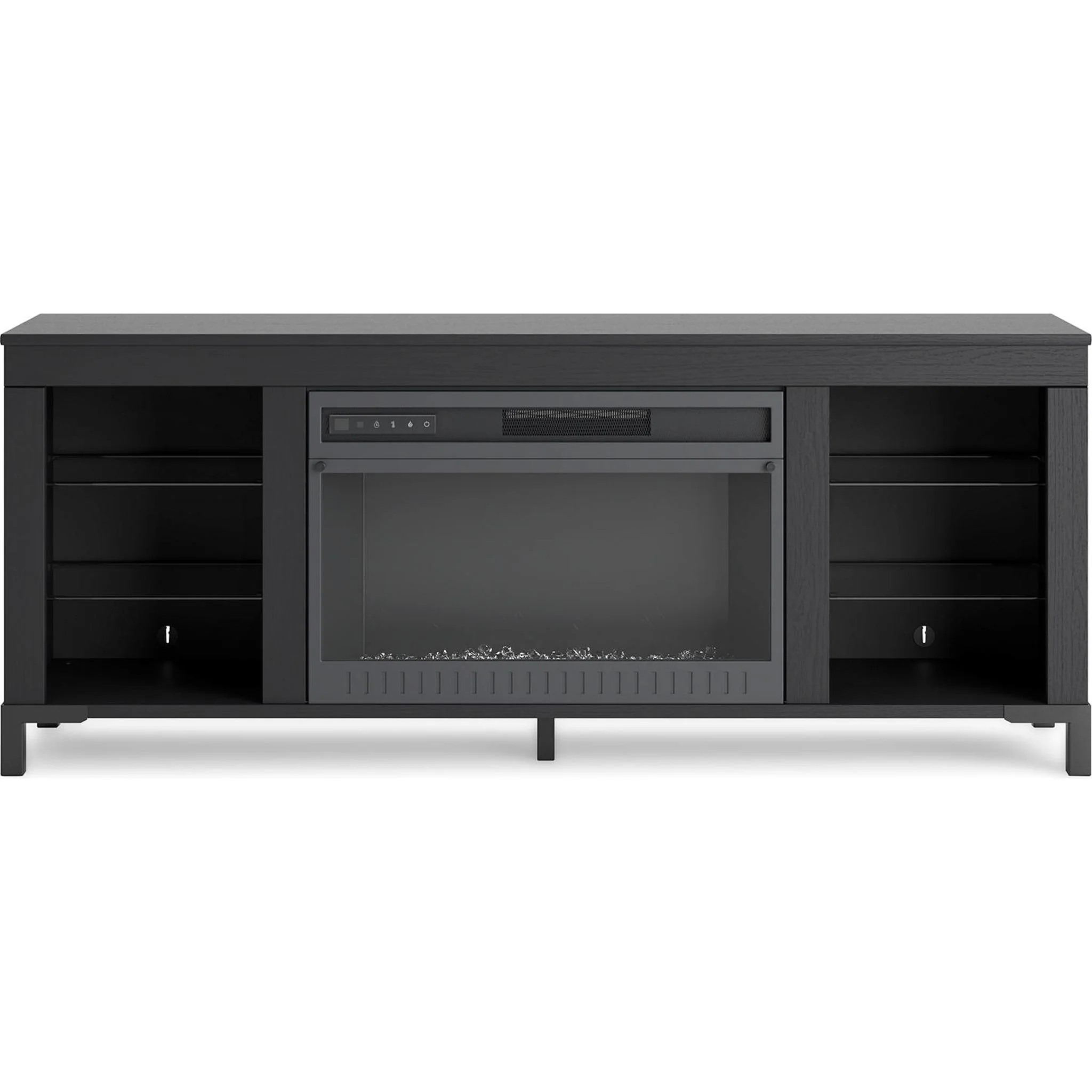 Cayberry TV Stand with Fireplace - Black - Image 11