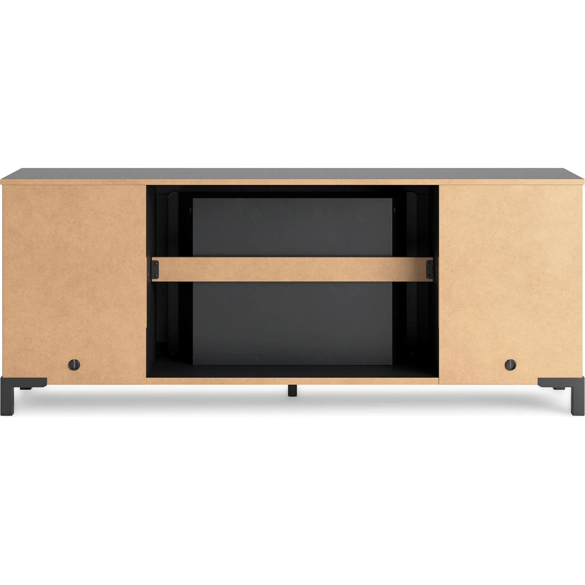 Cayberry TV Stand with Fireplace - Black - Image 9
