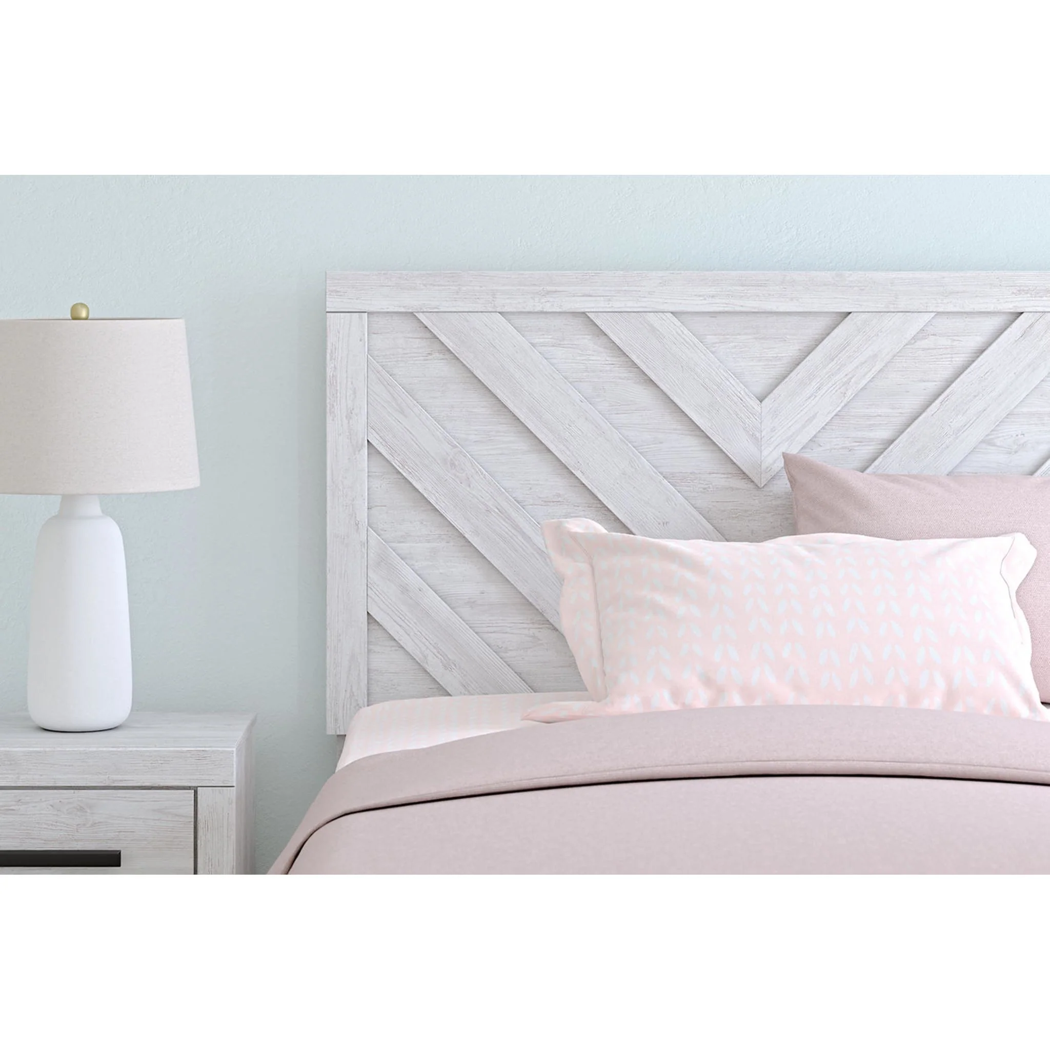 Cayboni 6 Piece Full Panel Bedroom - Whitewash - Image 18