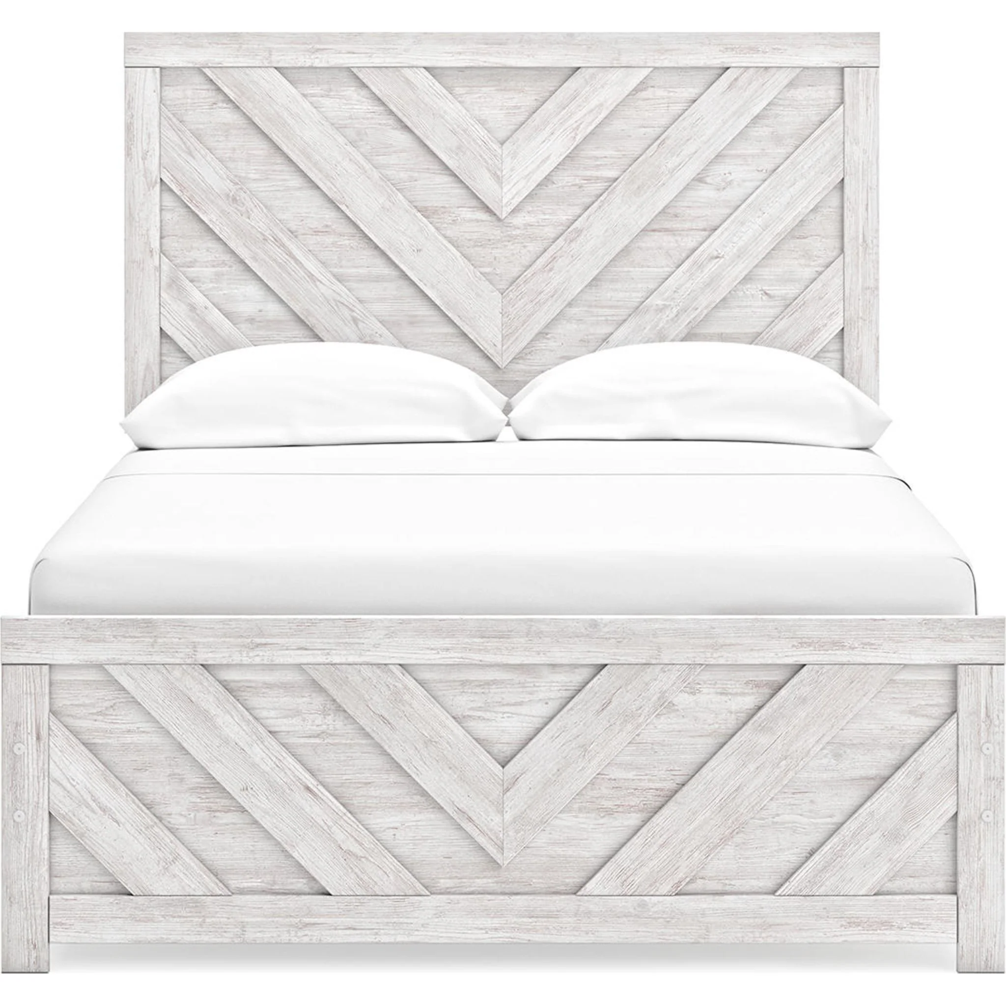 Cayboni 6 Piece Full Panel Bedroom - Whitewash - Image 19