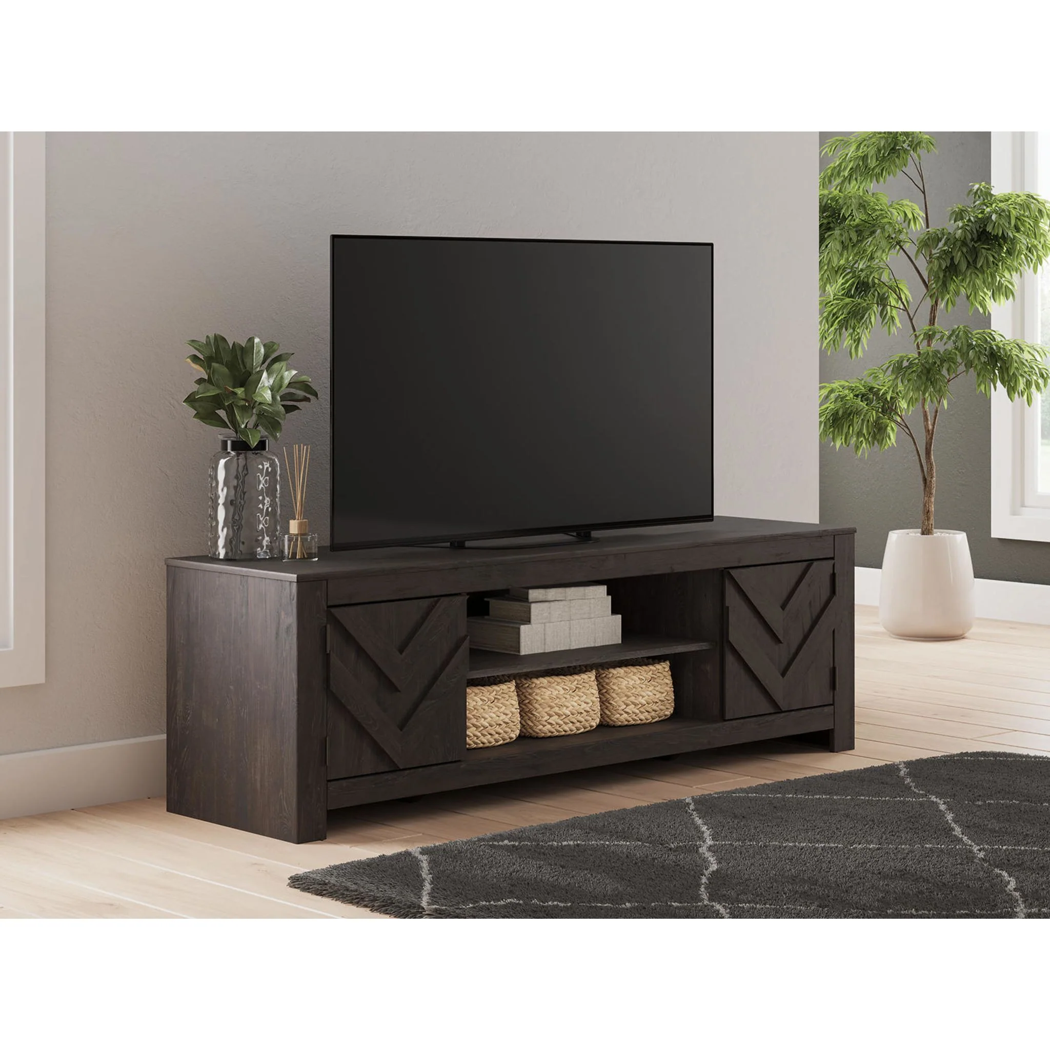 Cayboni TV Stand - Black - Image 10
