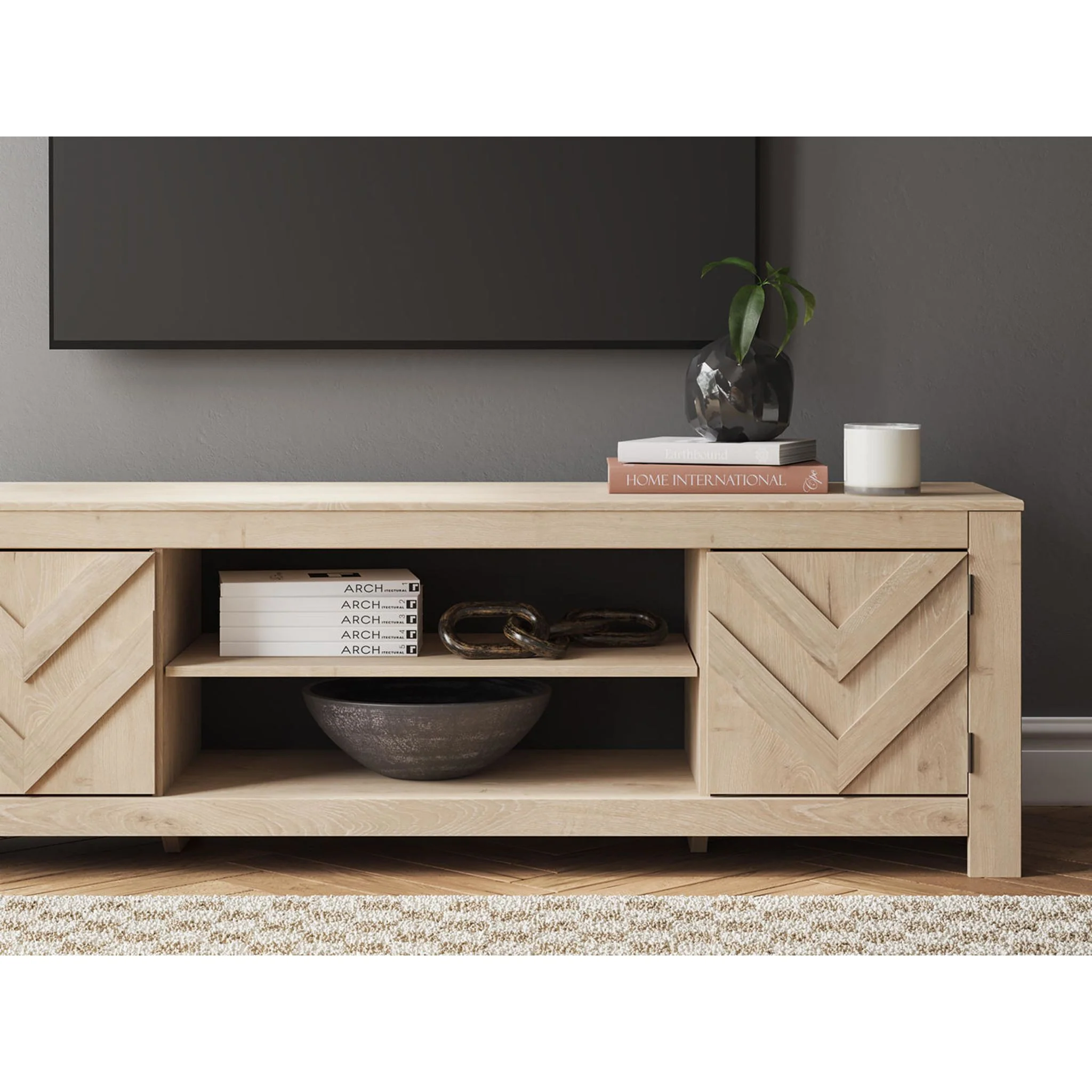 Cayboni TV Stand - Tan - Image 14