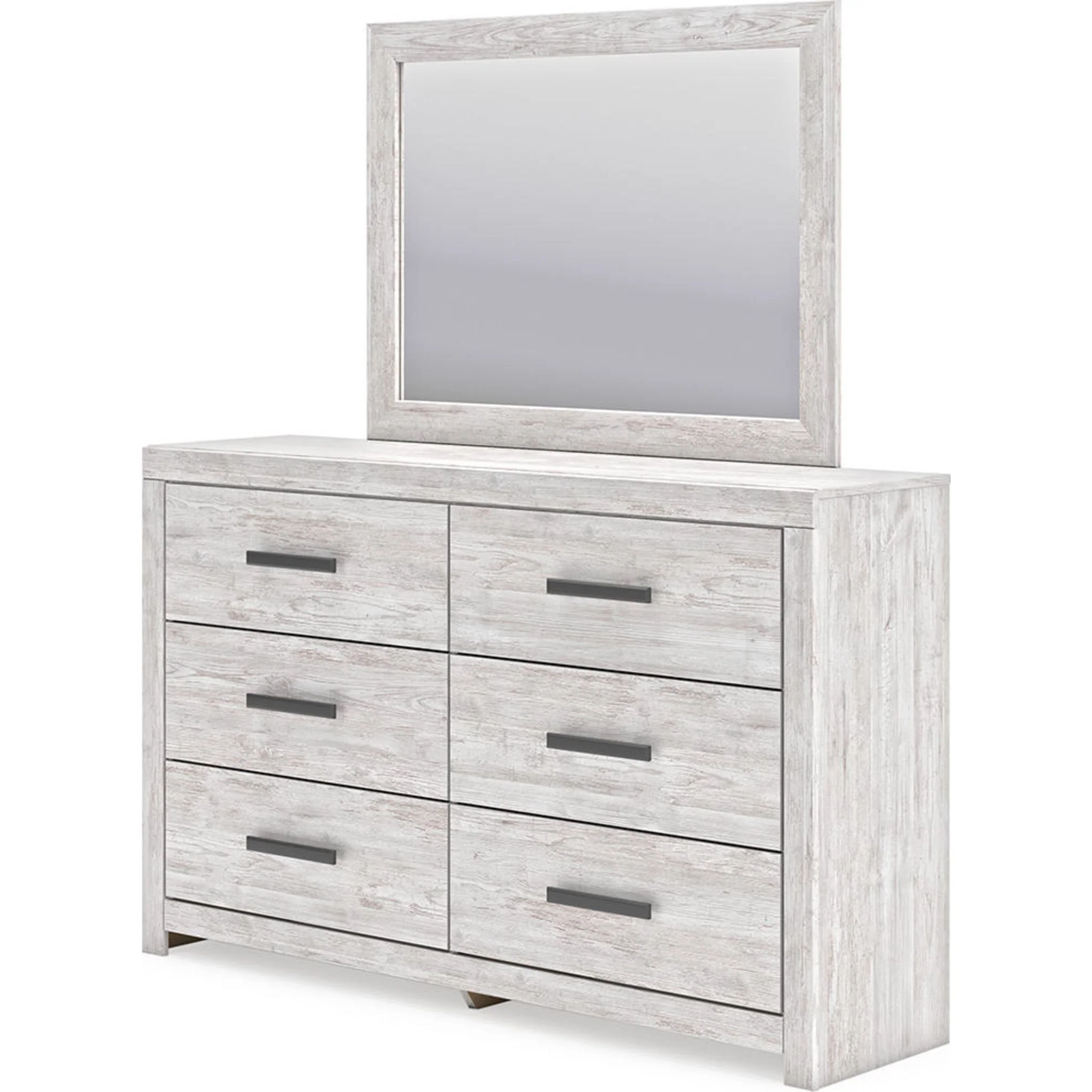 Cayboni Dresser and Mirror - Whitewash - Image 5