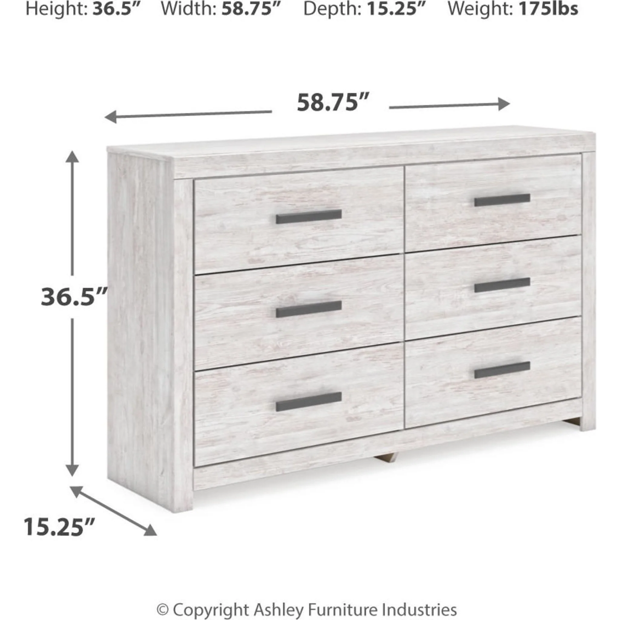 Cayboni Dresser - Whitewash - Image 32