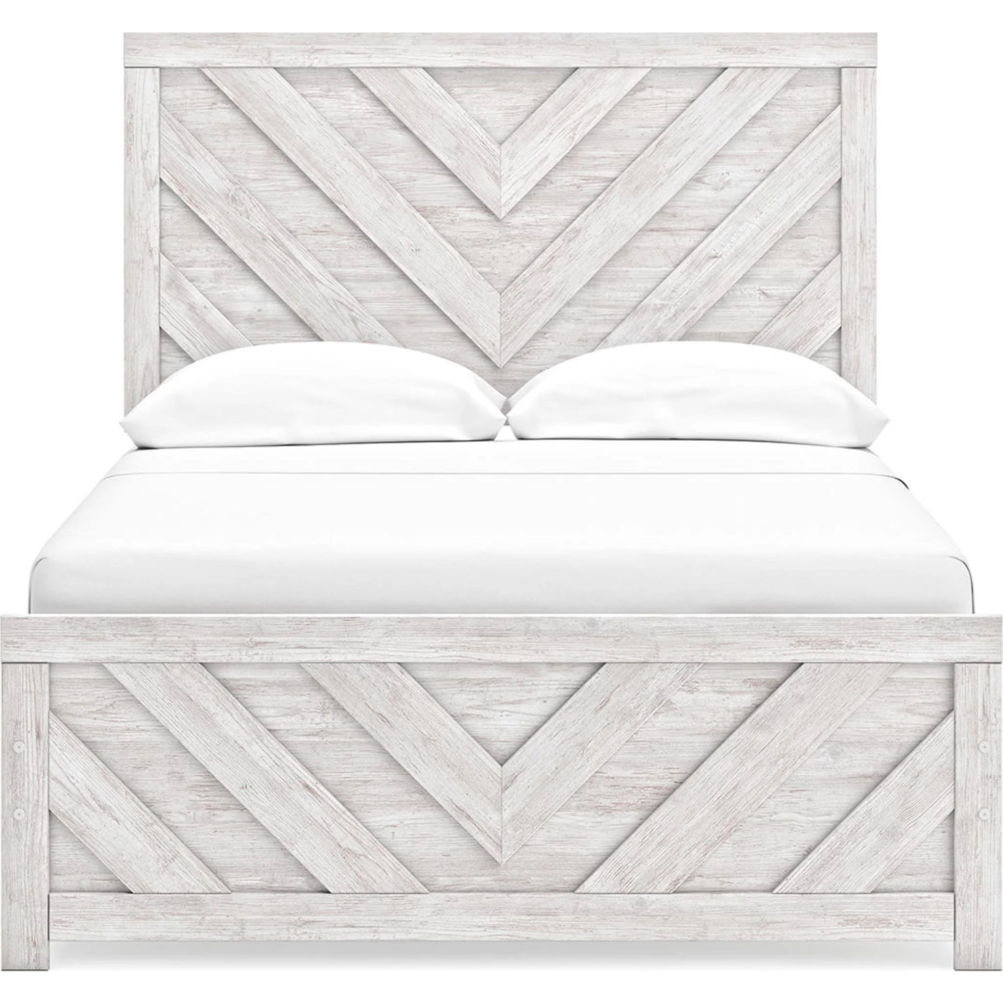Cayboni Full Panel Bed - Whitewash - Image 3
