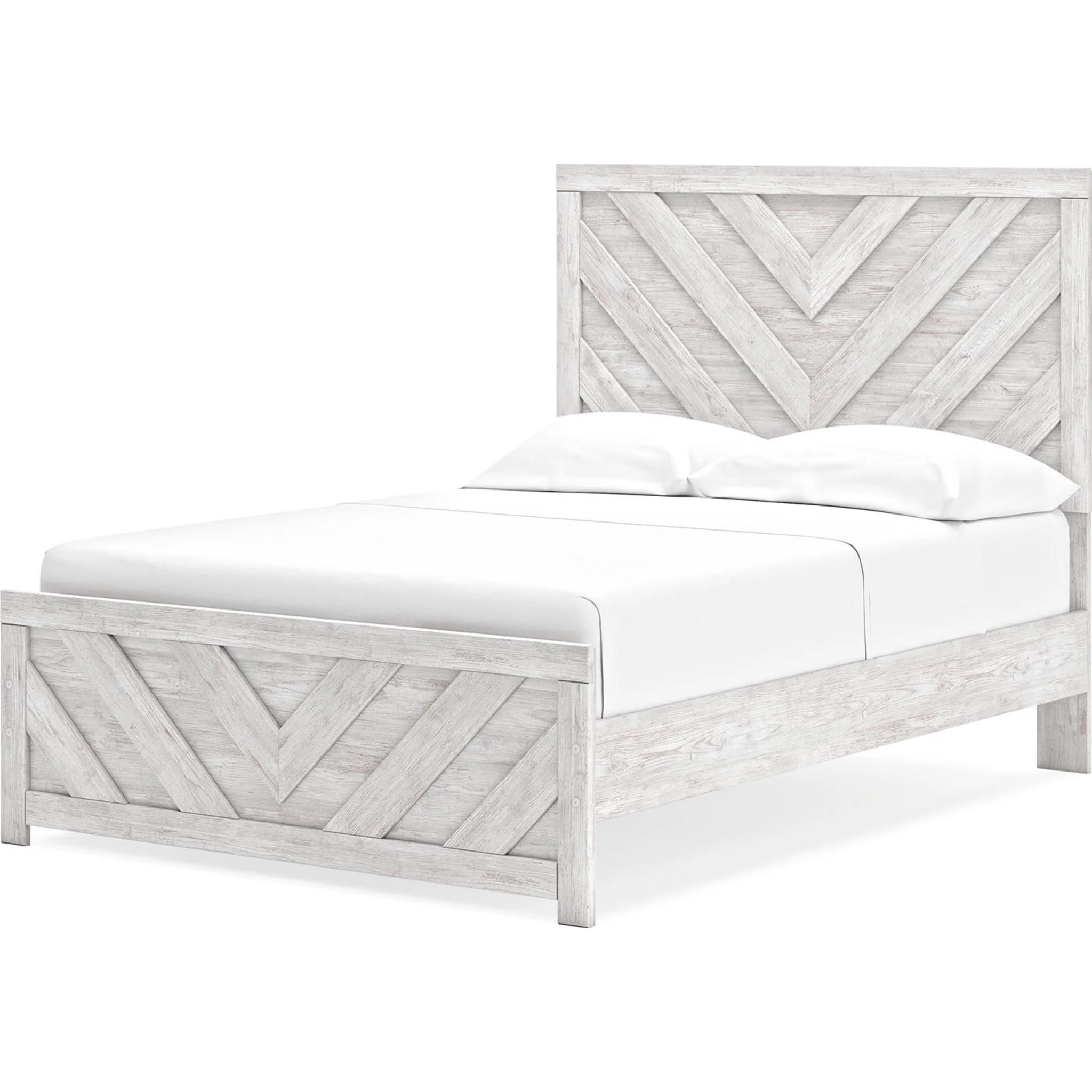 Cayboni Full Panel Bed - Whitewash - Image 4