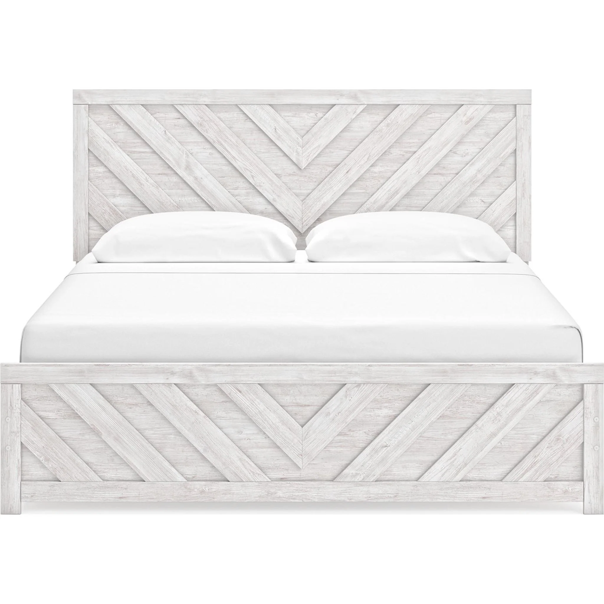 Cayboni King Panel Bed - Whitewash - Image 6