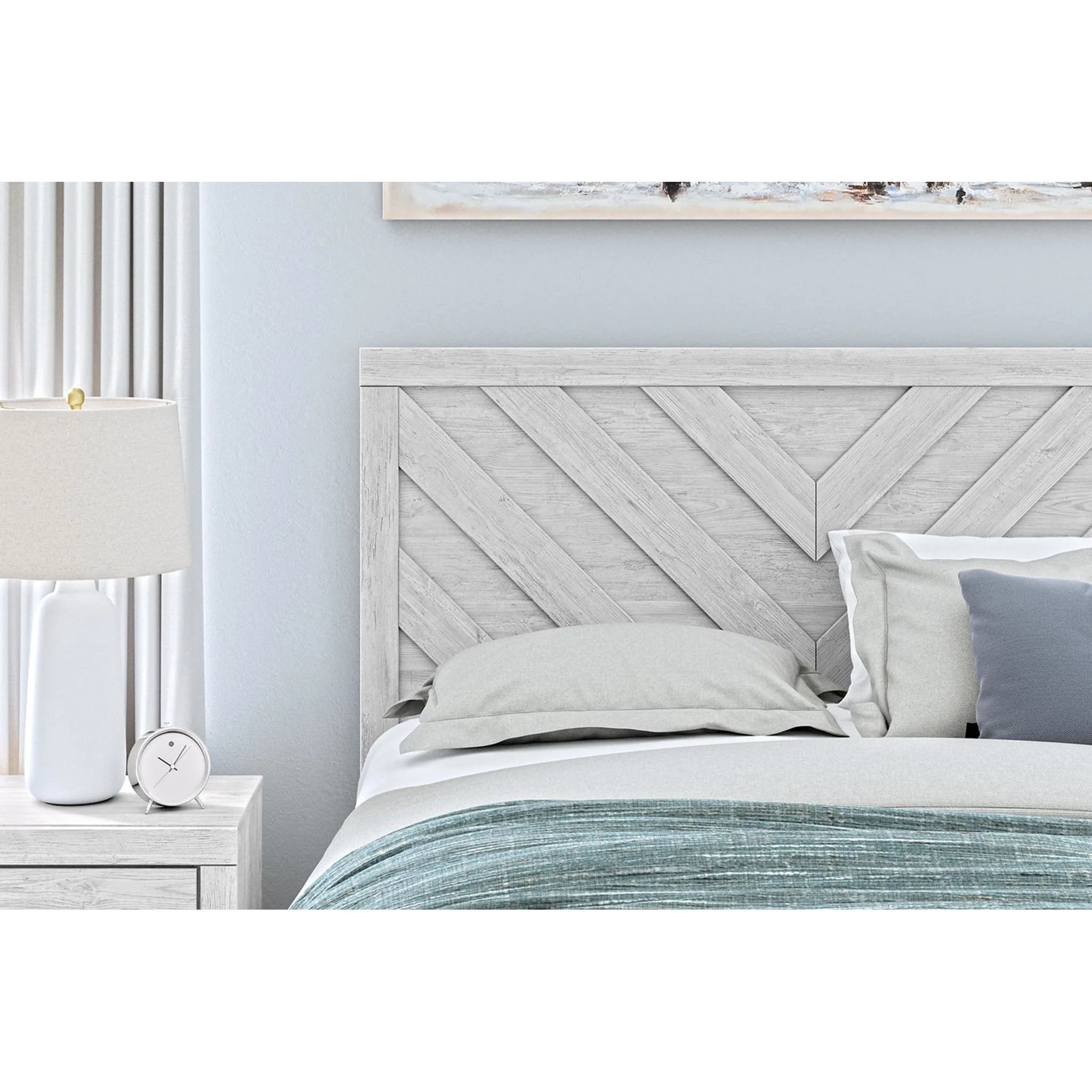 Cayboni Queen Panel Bed - Whitewash - Image 12
