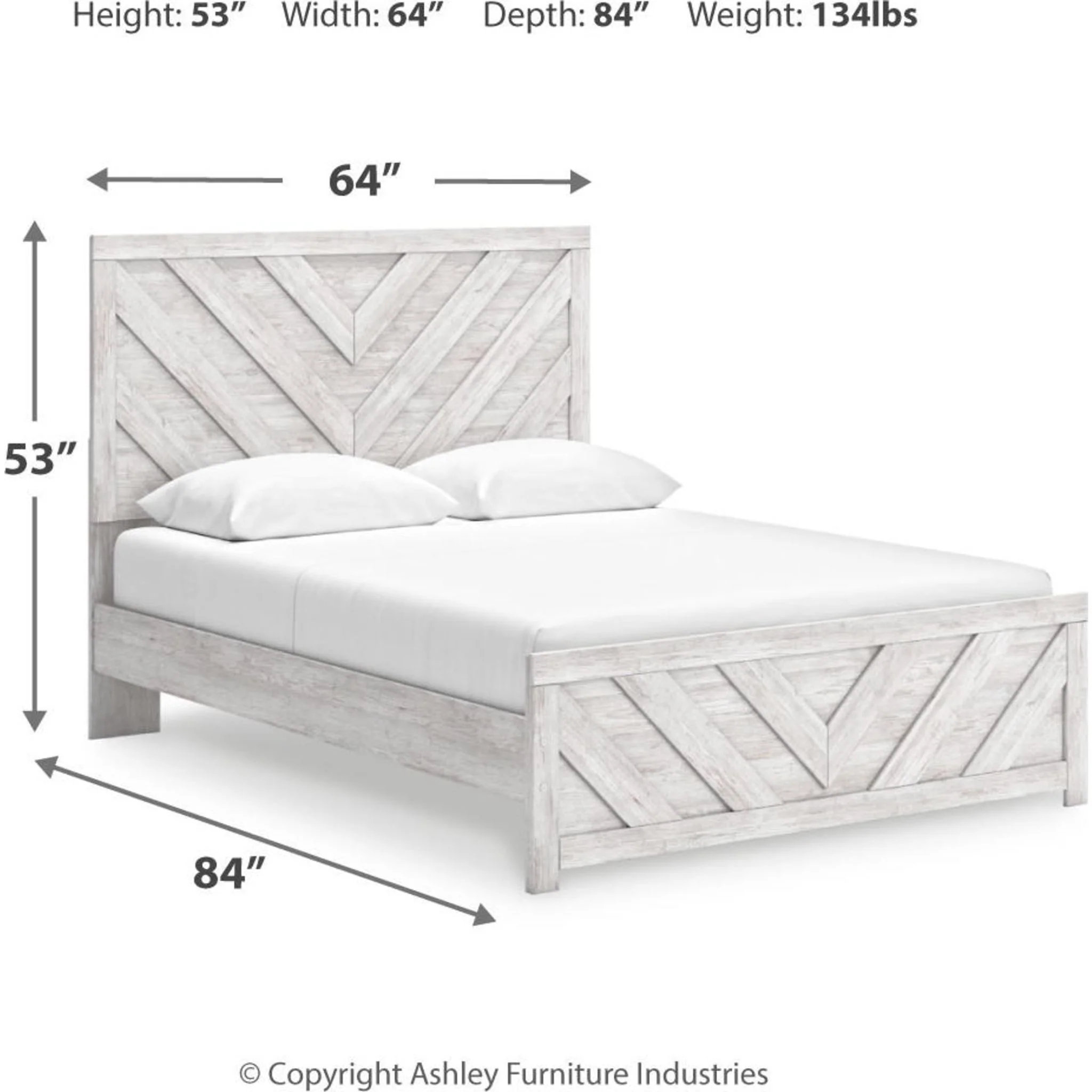 Cayboni Queen Panel Bed - Whitewash - Image 14