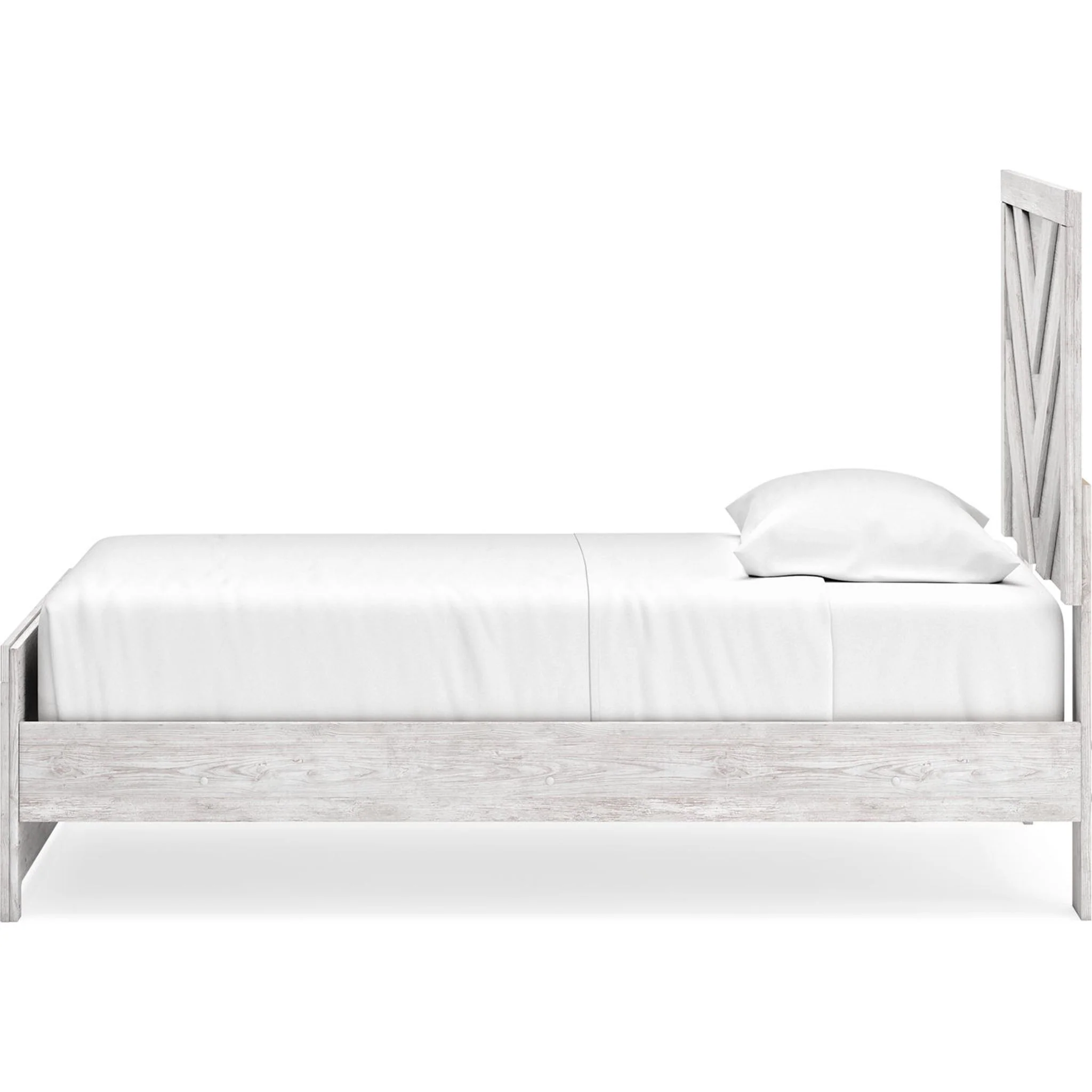 Cayboni Twin Panel Bed - Whitewash - Image 5