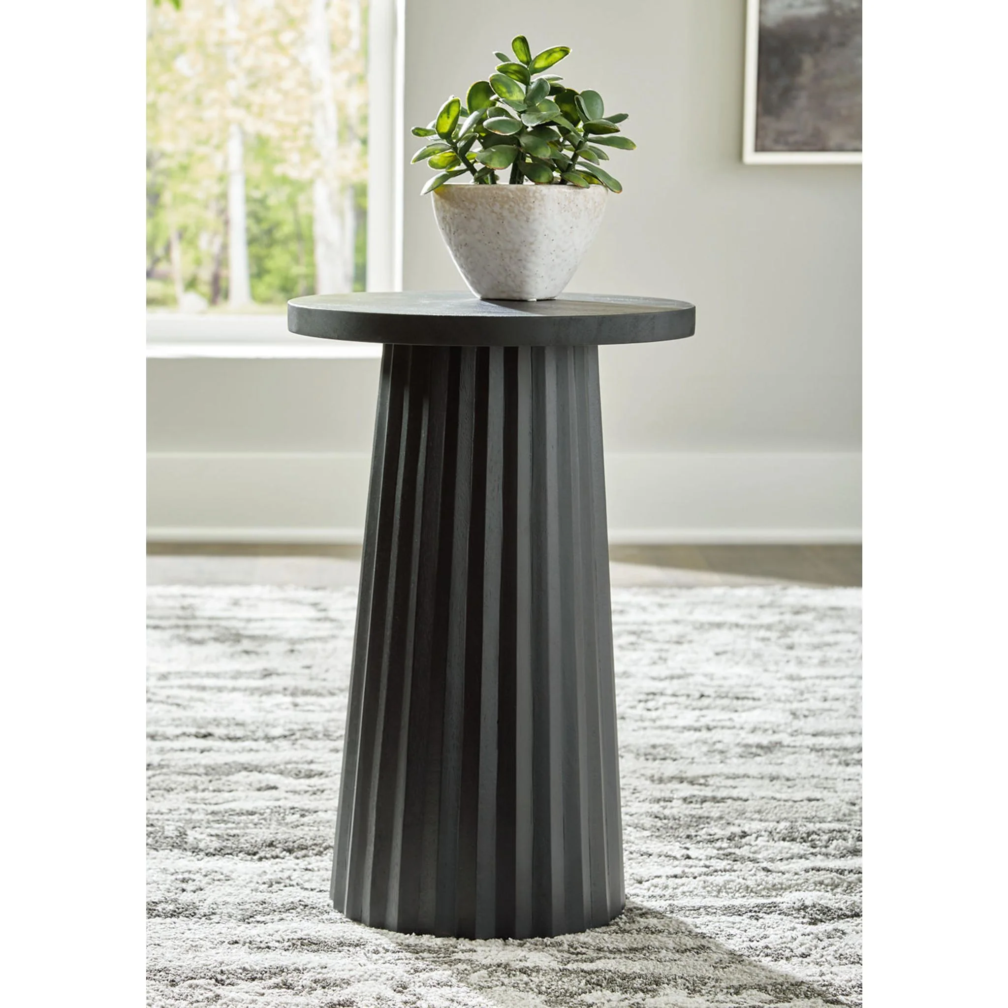 Ceilby Accent Table - Black - Image 2