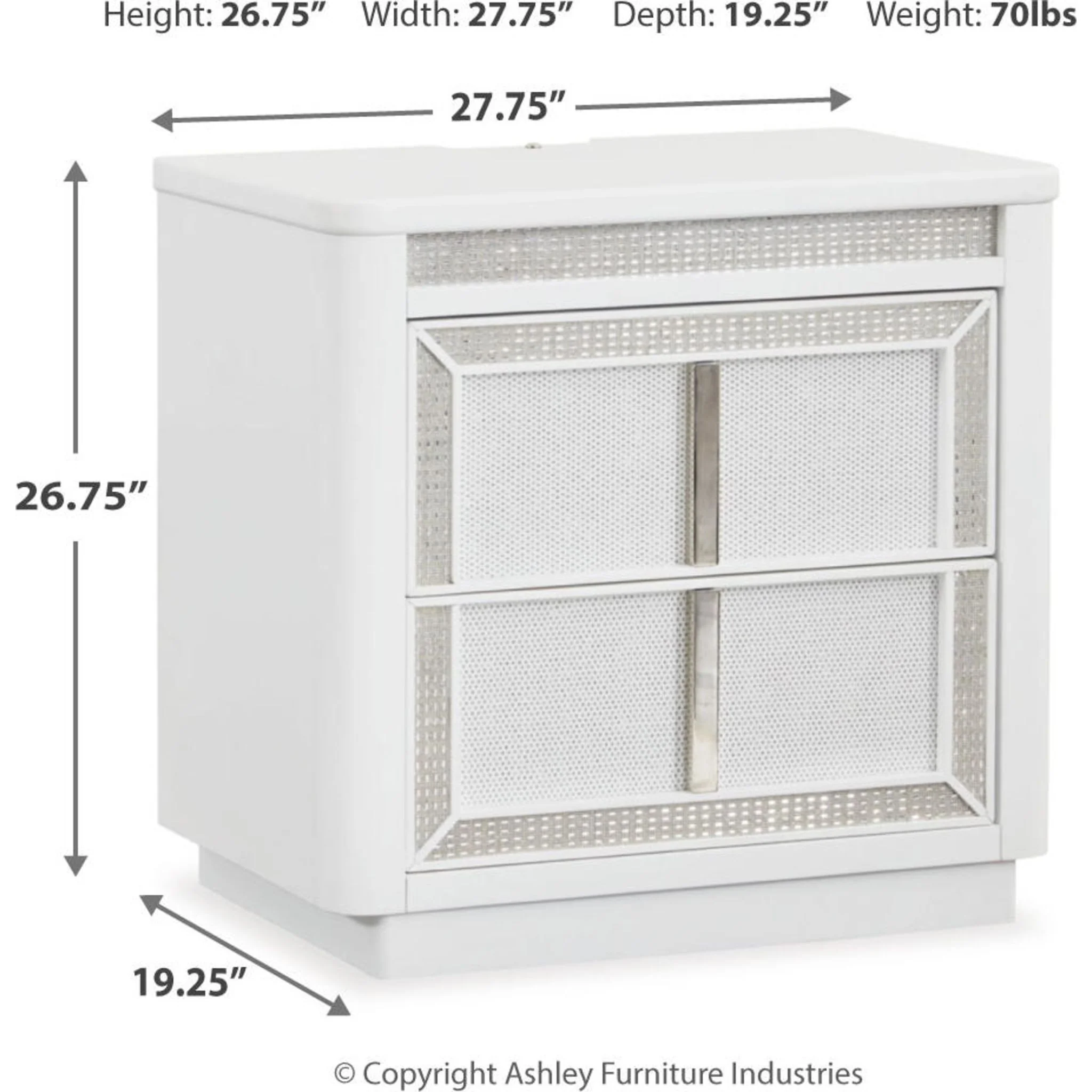 Chalanna 6 Piece King Storage Bedroom - White - Image 10