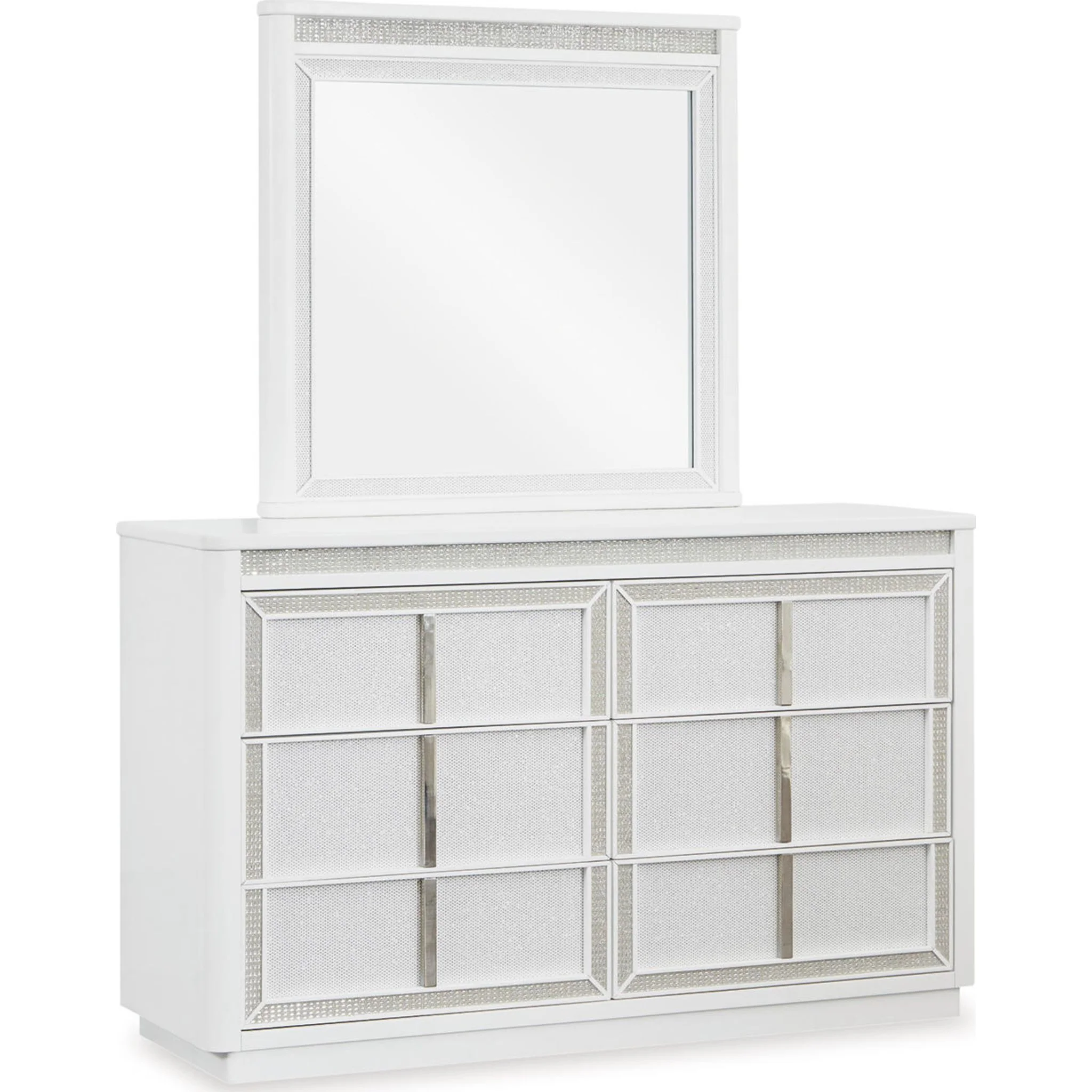 Chalanna 6 Piece King Storage Bedroom - White - Image 2