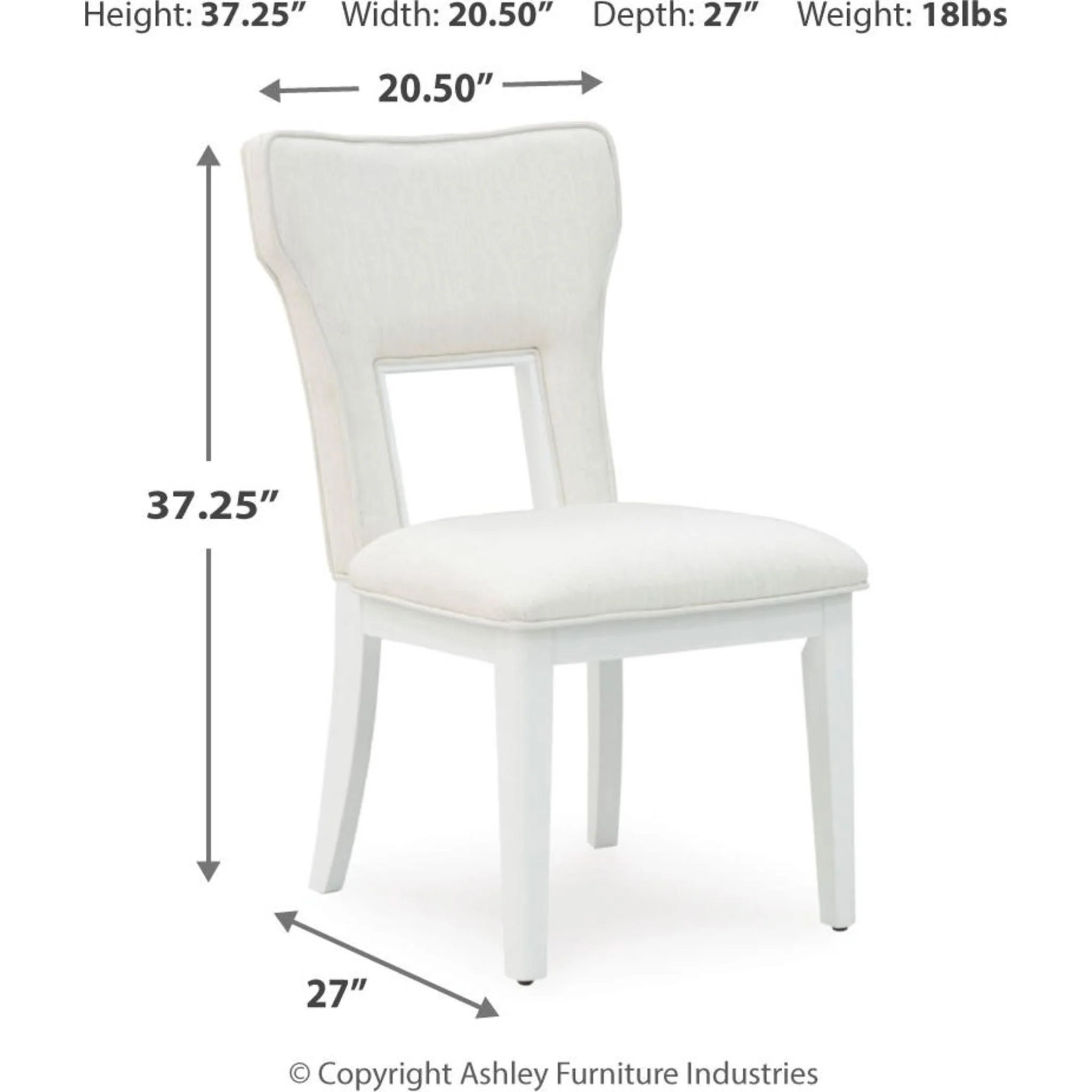 Chalanna Dining Chair - White - (D822-01) - Image 5