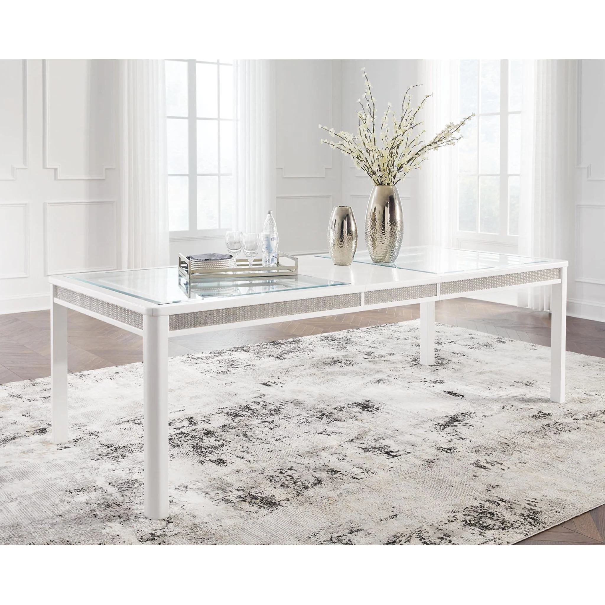 Chalanna Dining Extension Table - White - (D822-35) - Image 2