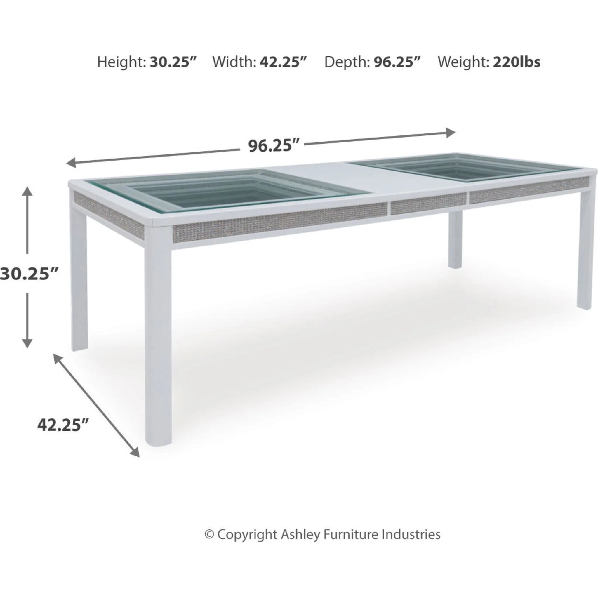 Chalanna Dining Extension Table - White - (D822-35) - Image 5