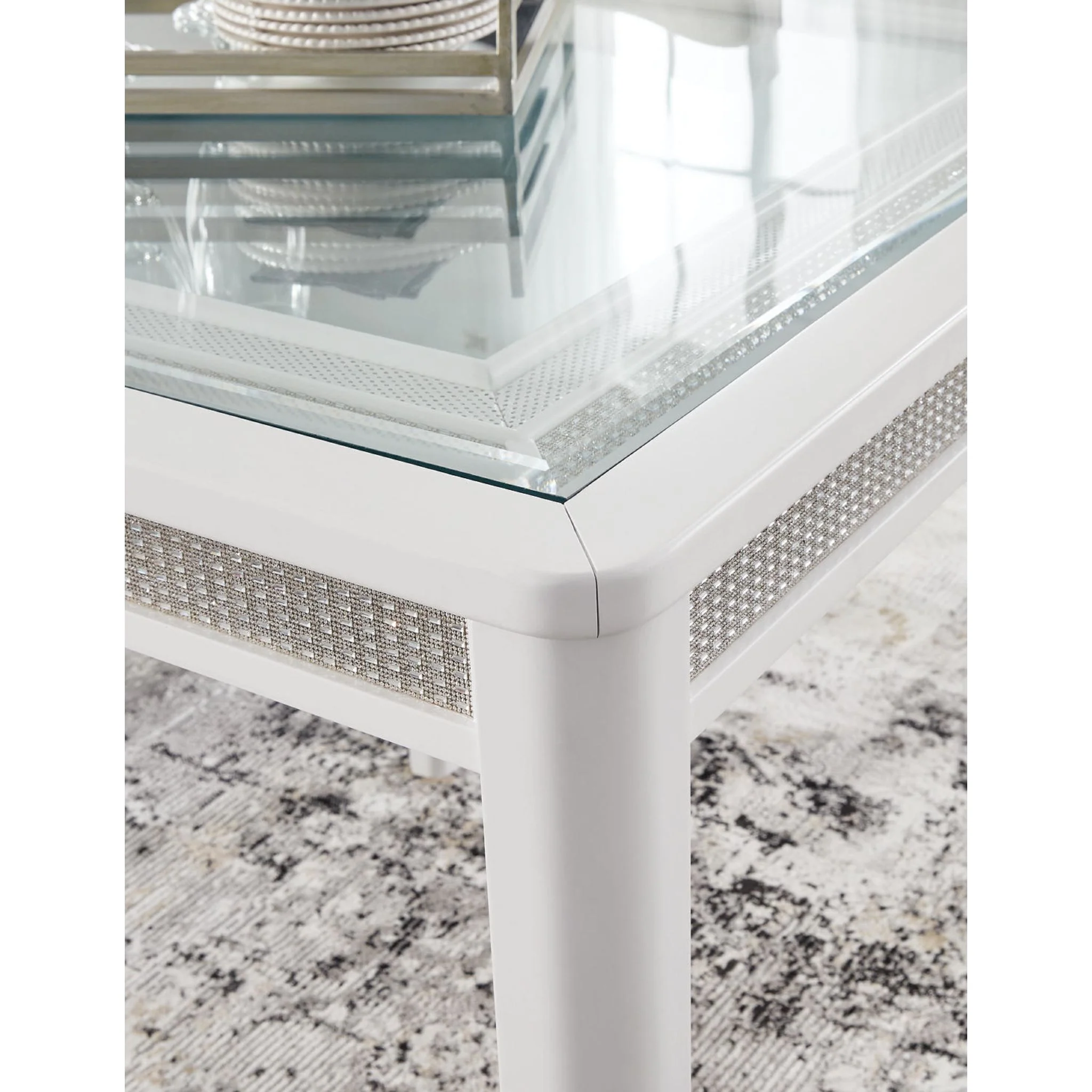 Chalanna Dining Extension Table - White - (D822-35) - Image 8
