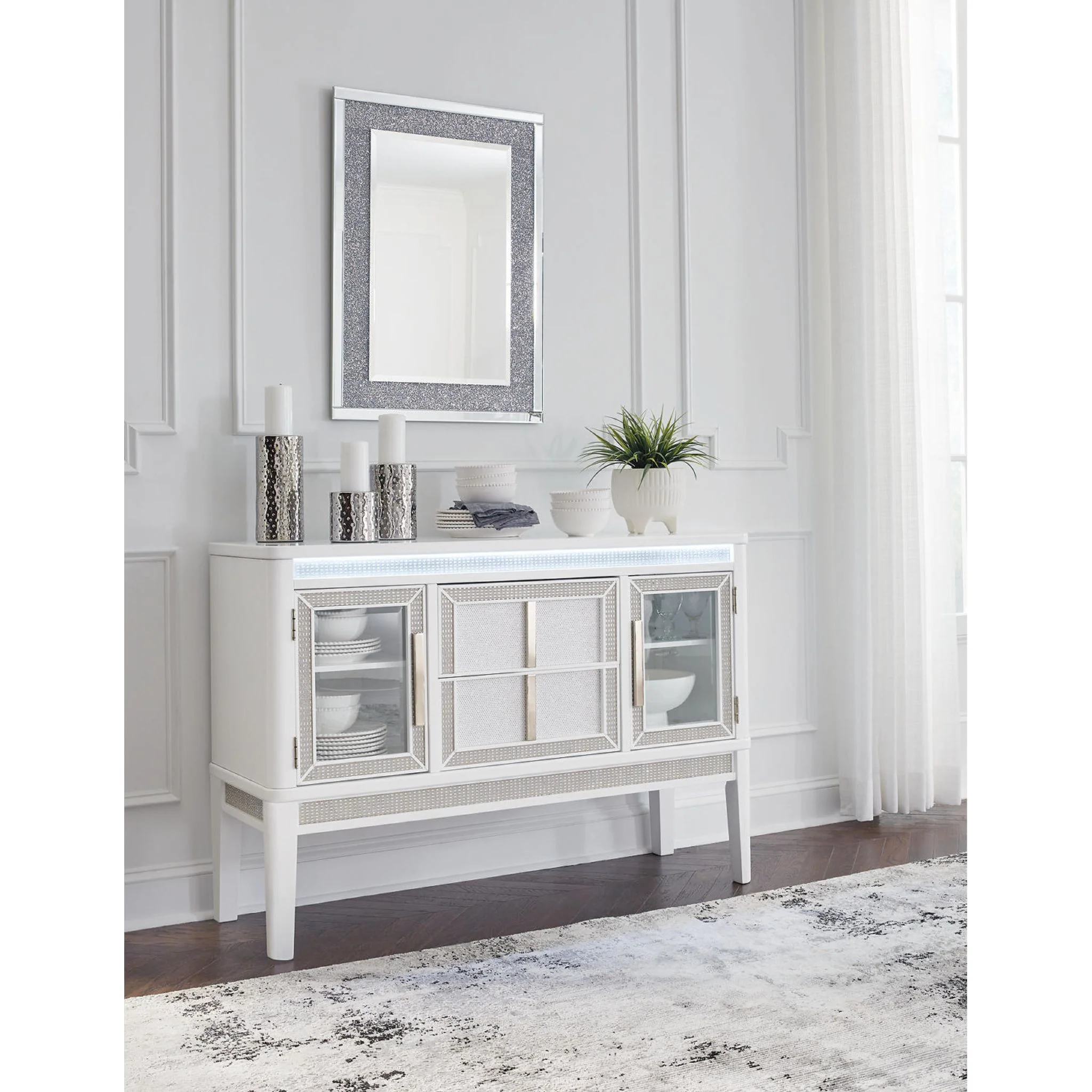 Chalanna Dining Server - White - (D822-60) - Image 2