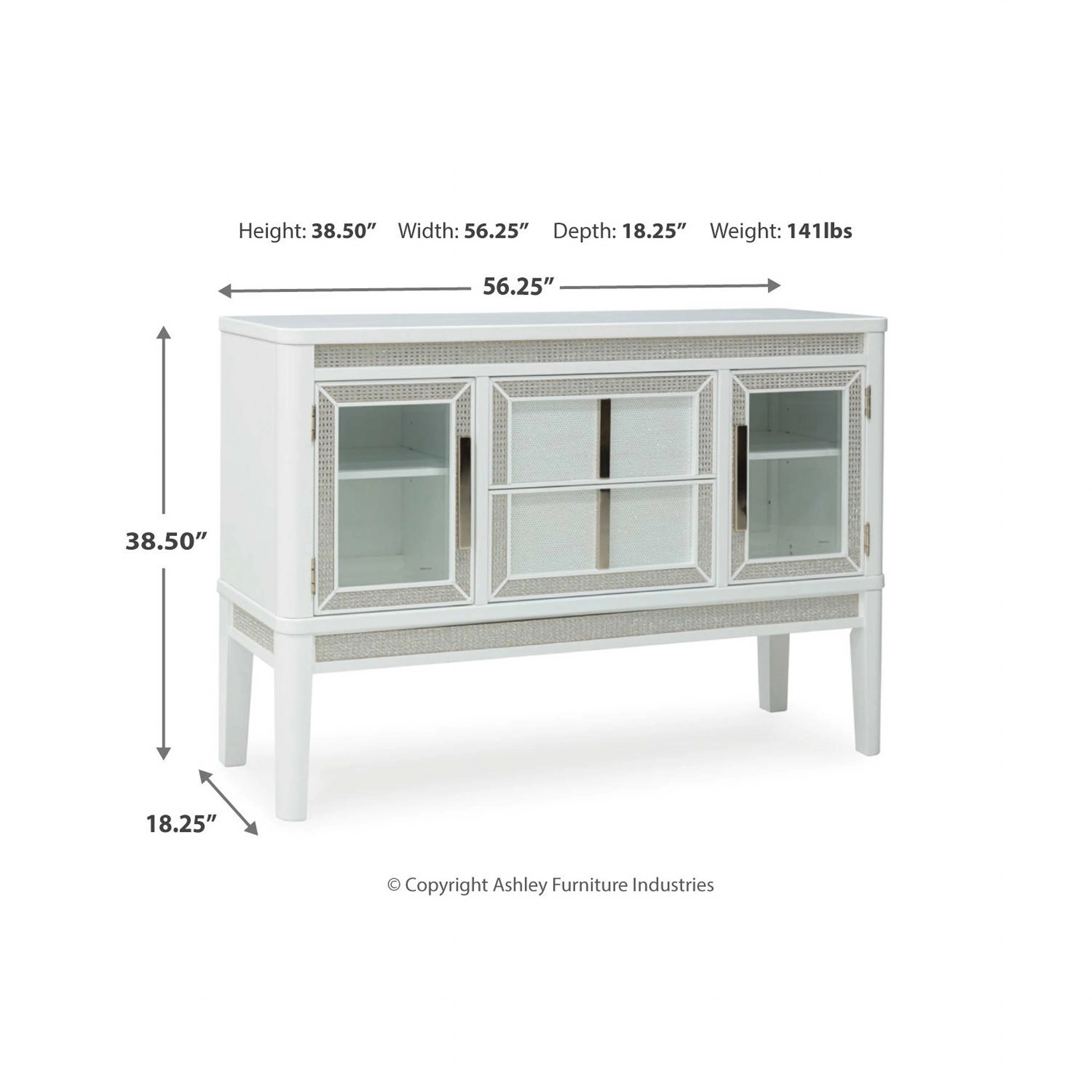 Chalanna Dining Server - White - (D822-60) - Image 8