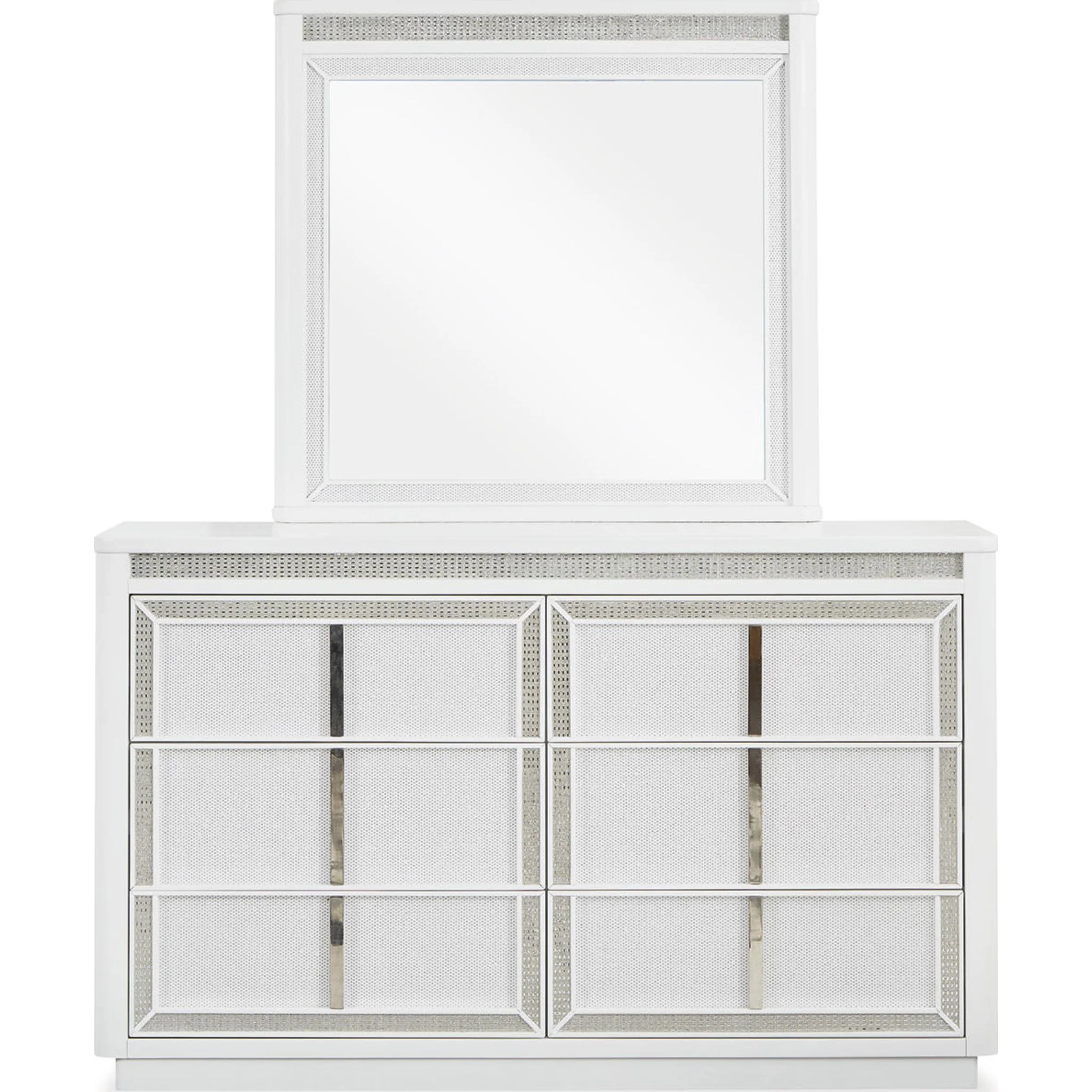 Chalanna Dresser and Mirror - White - Image 3