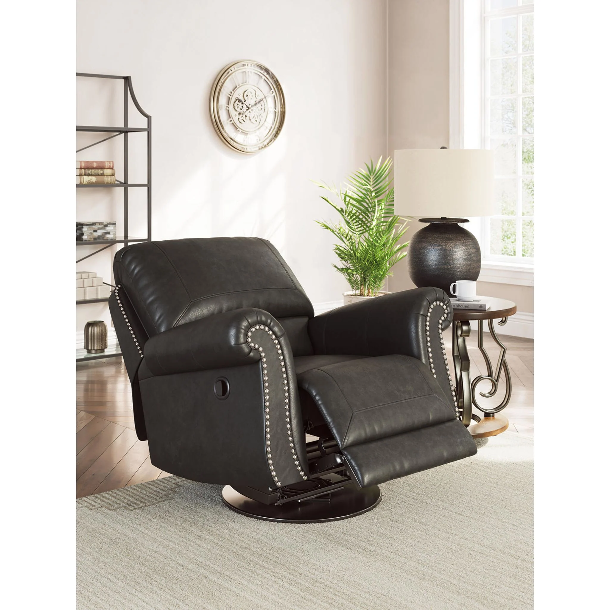 Chasemore Swivel Glider Recliner - Granite - Image 11