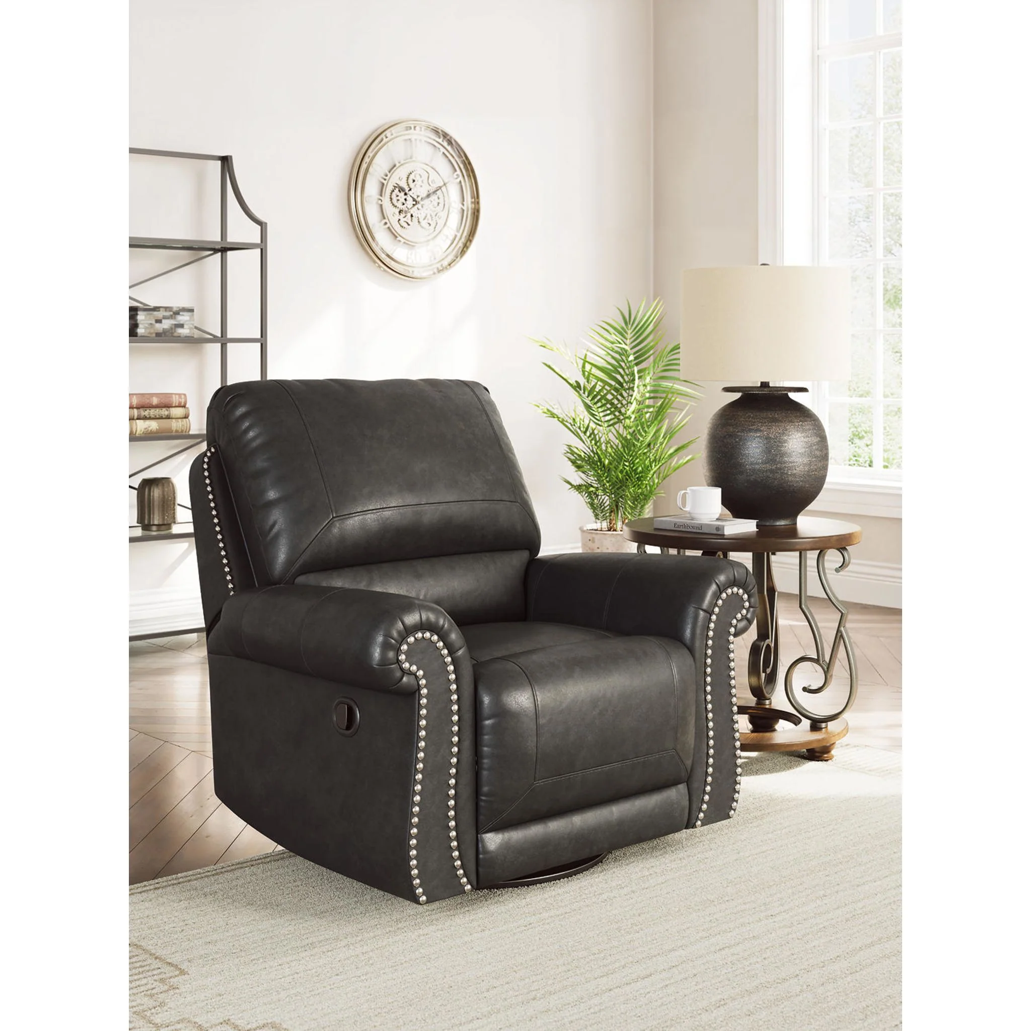 Chasemore Swivel Glider Recliner - Granite - Image 2