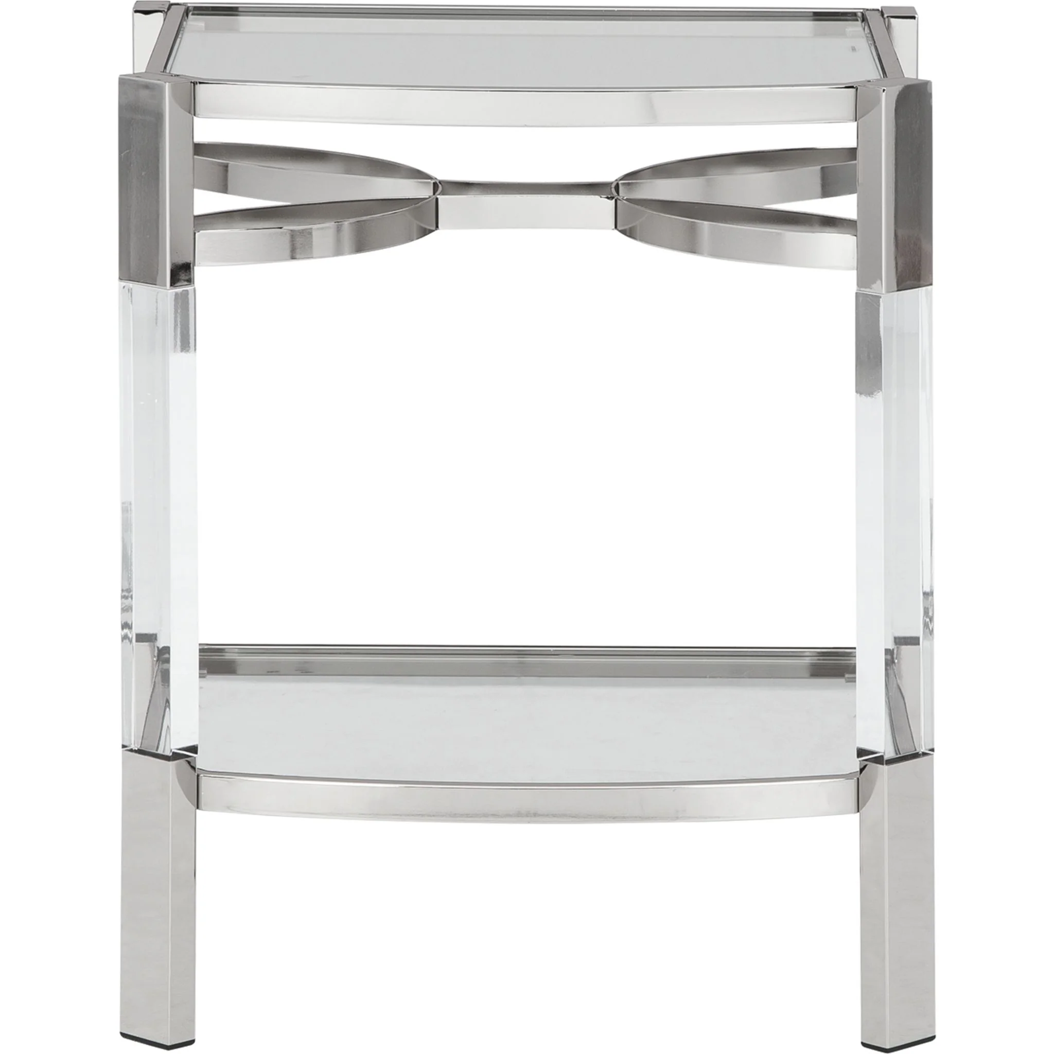 Chaseton Accent Table - Clear/Silver Finish - Image 3