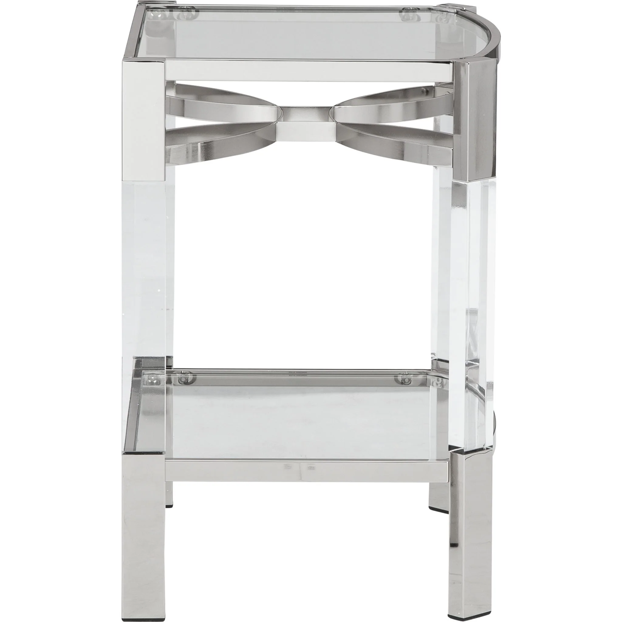 Chaseton Accent Table - Clear/Silver Finish - Image 4