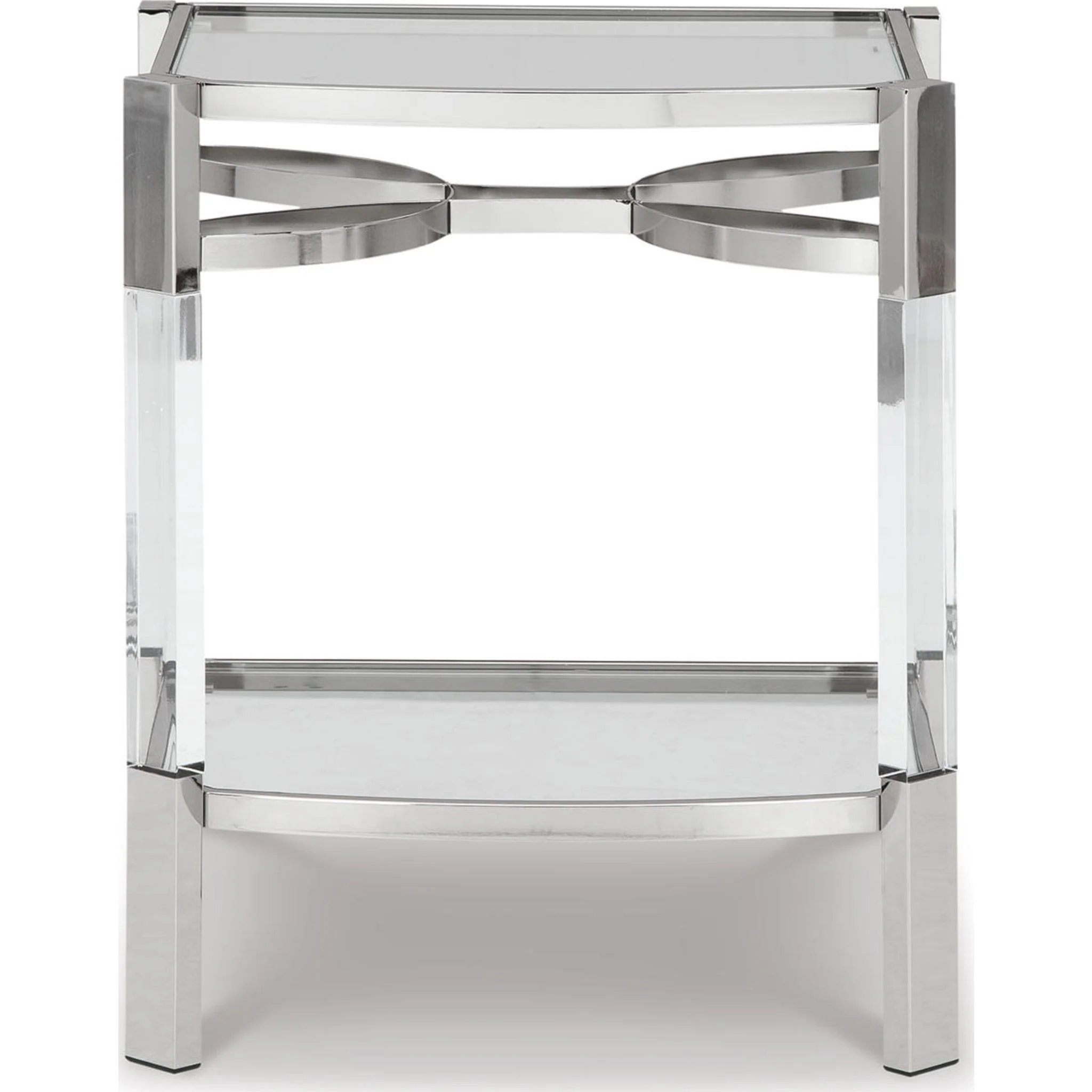 Chaseton Accent Table - Clear/Silver Finish - Image 7