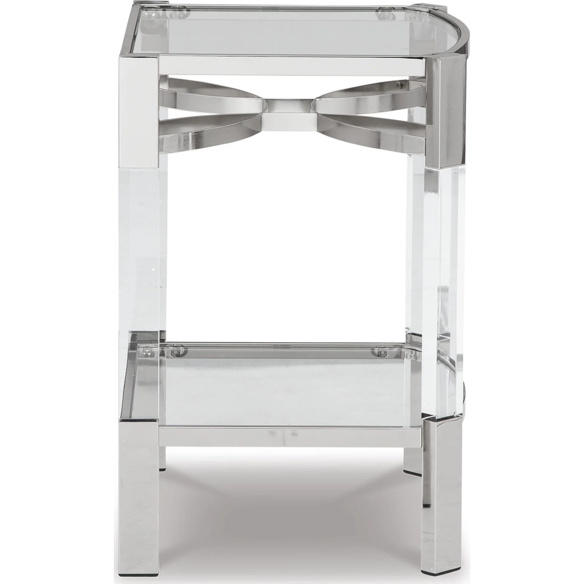 Chaseton Accent Table - Clear/Silver Finish - Image 8