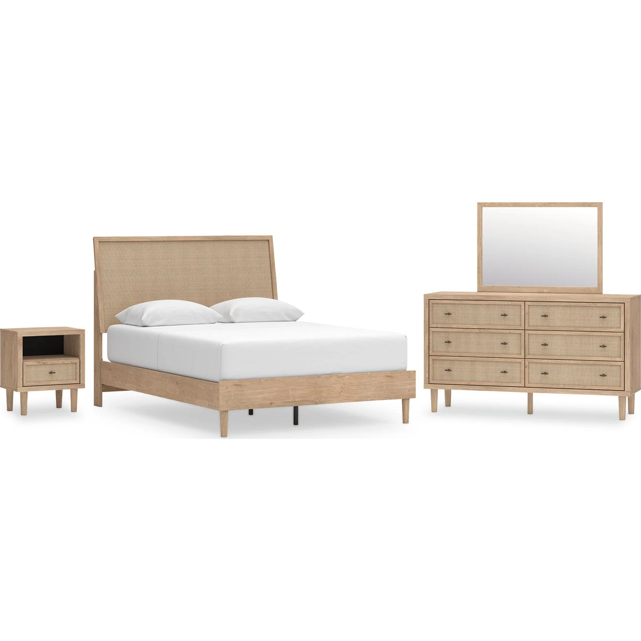 Cielden 6 Piece Platform Bedroom - Two-tone - Image 2