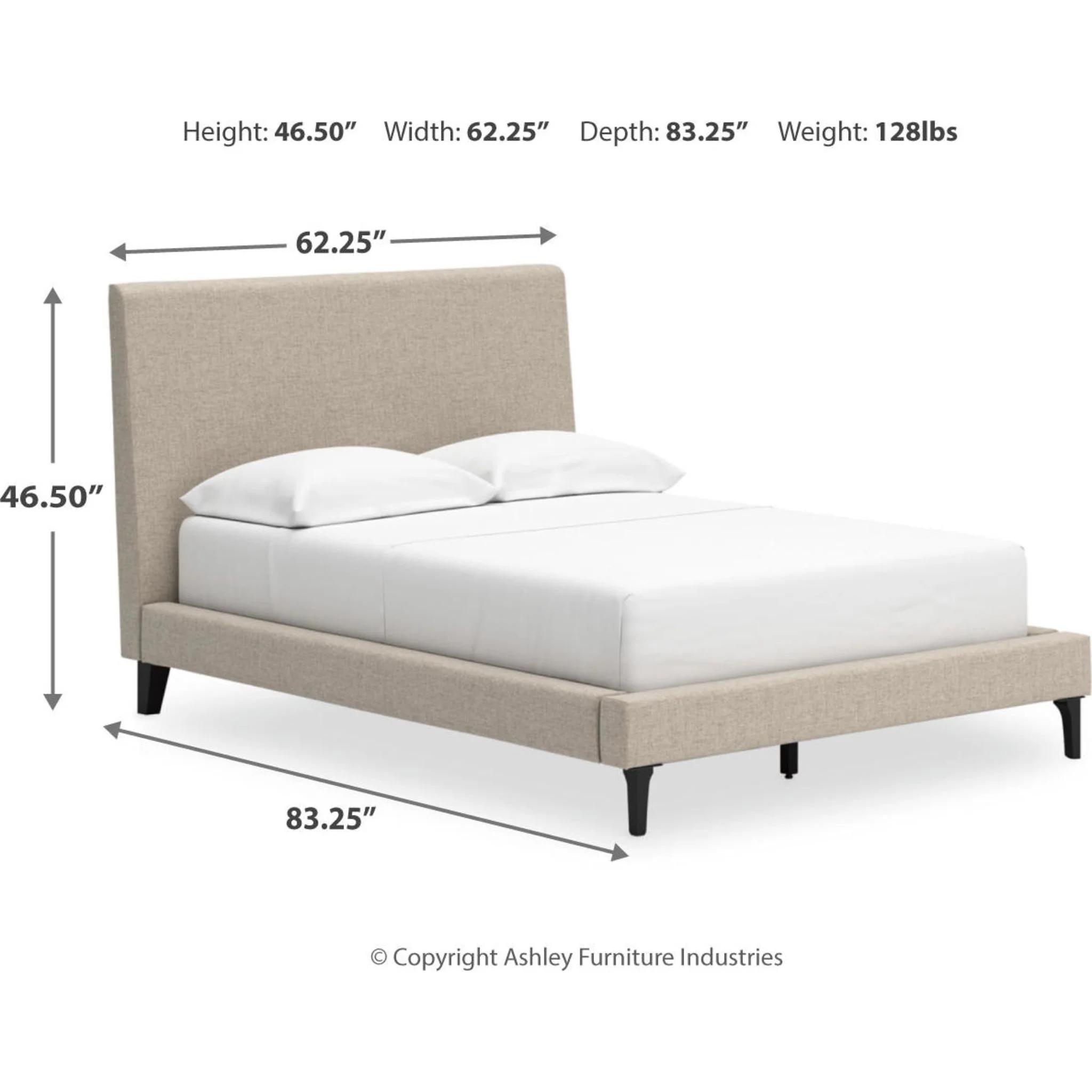 Cielden Full Upholstered Bed - Soft Gray - Image 5