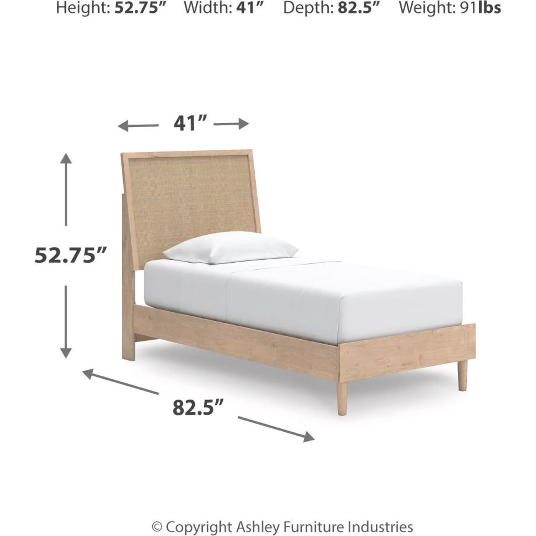Cielden Platform Bed - Two-tone - Image 3