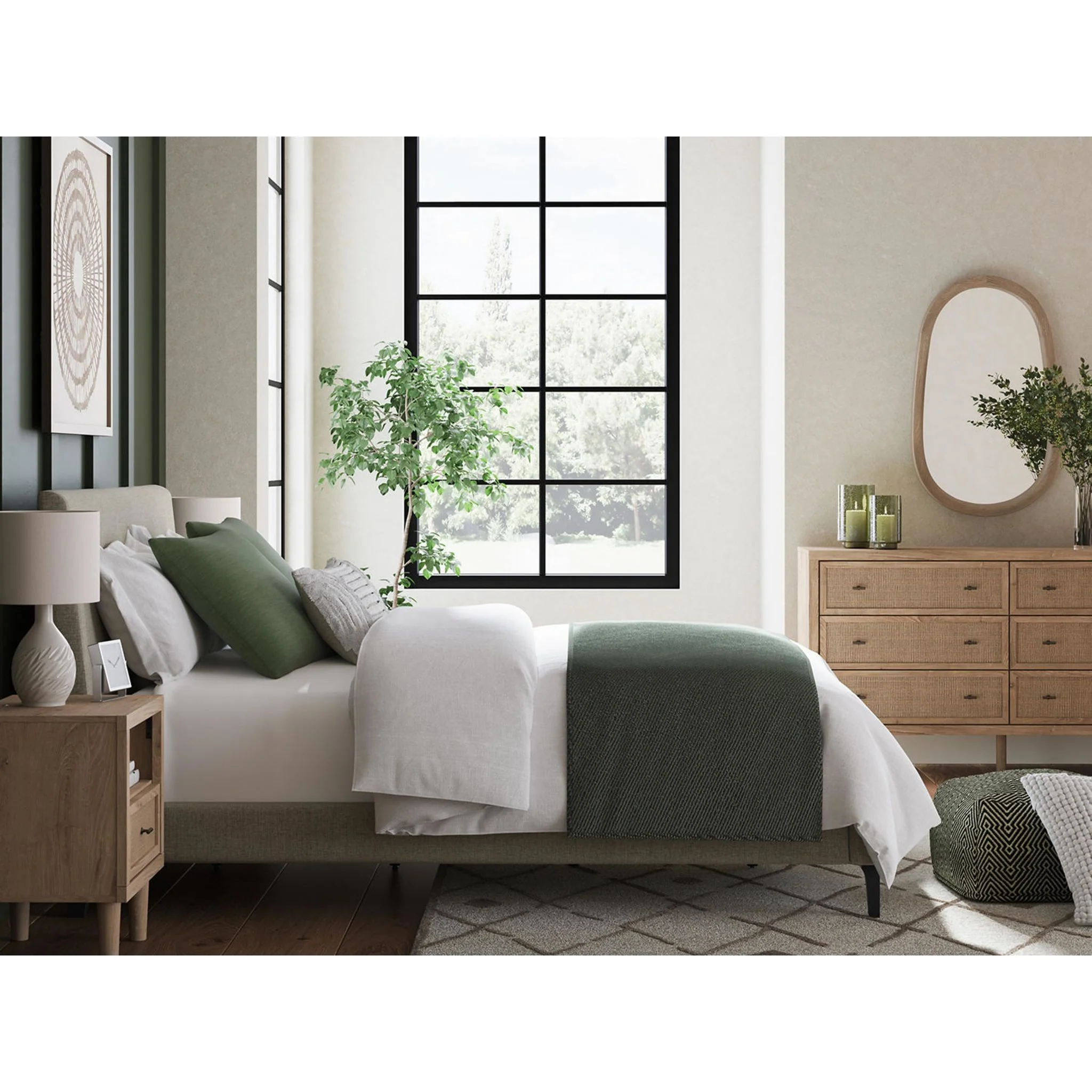 Cielden Upholstered Bed - Soft Gray - Image 12