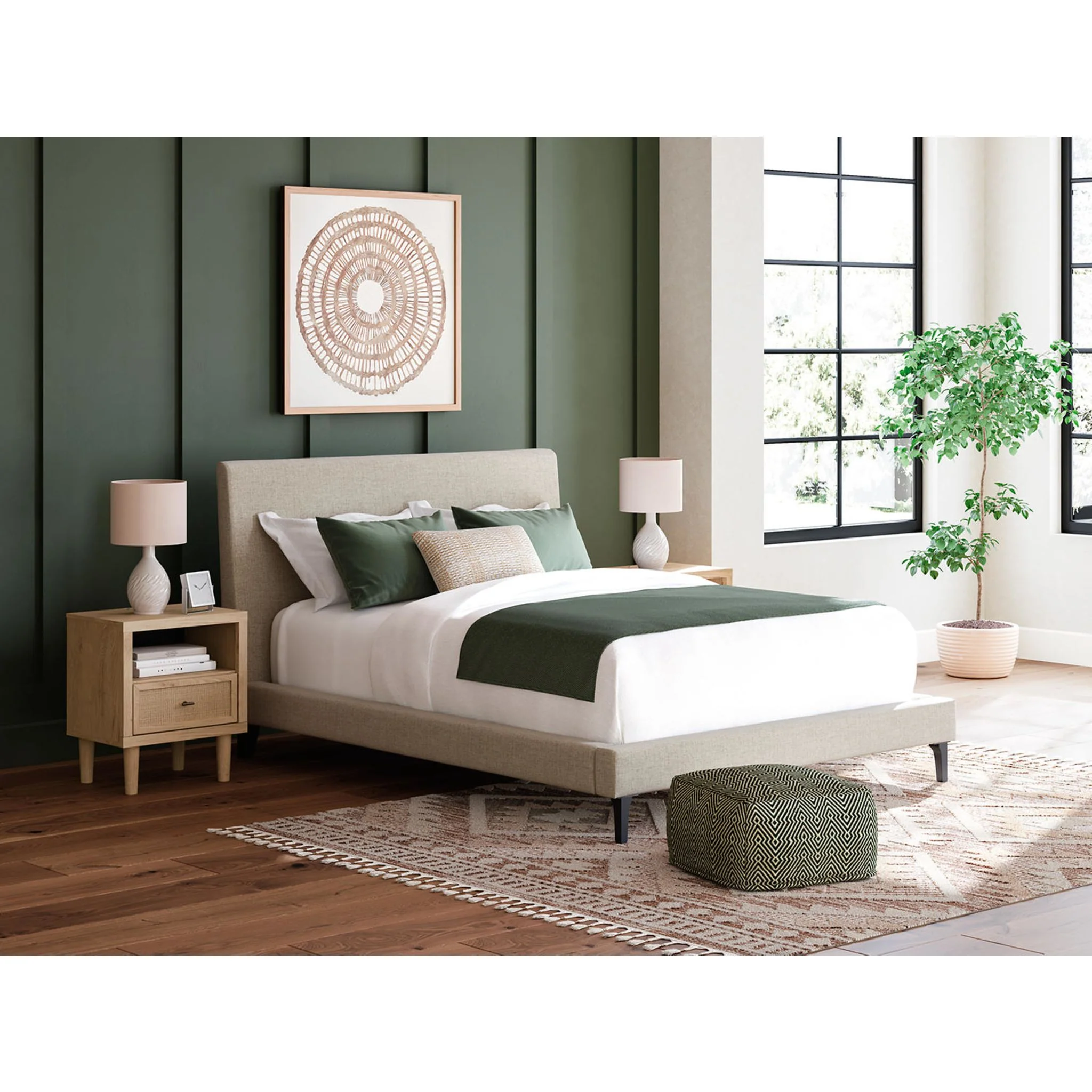 Cielden Upholstered Bed - Soft Gray - Image 2