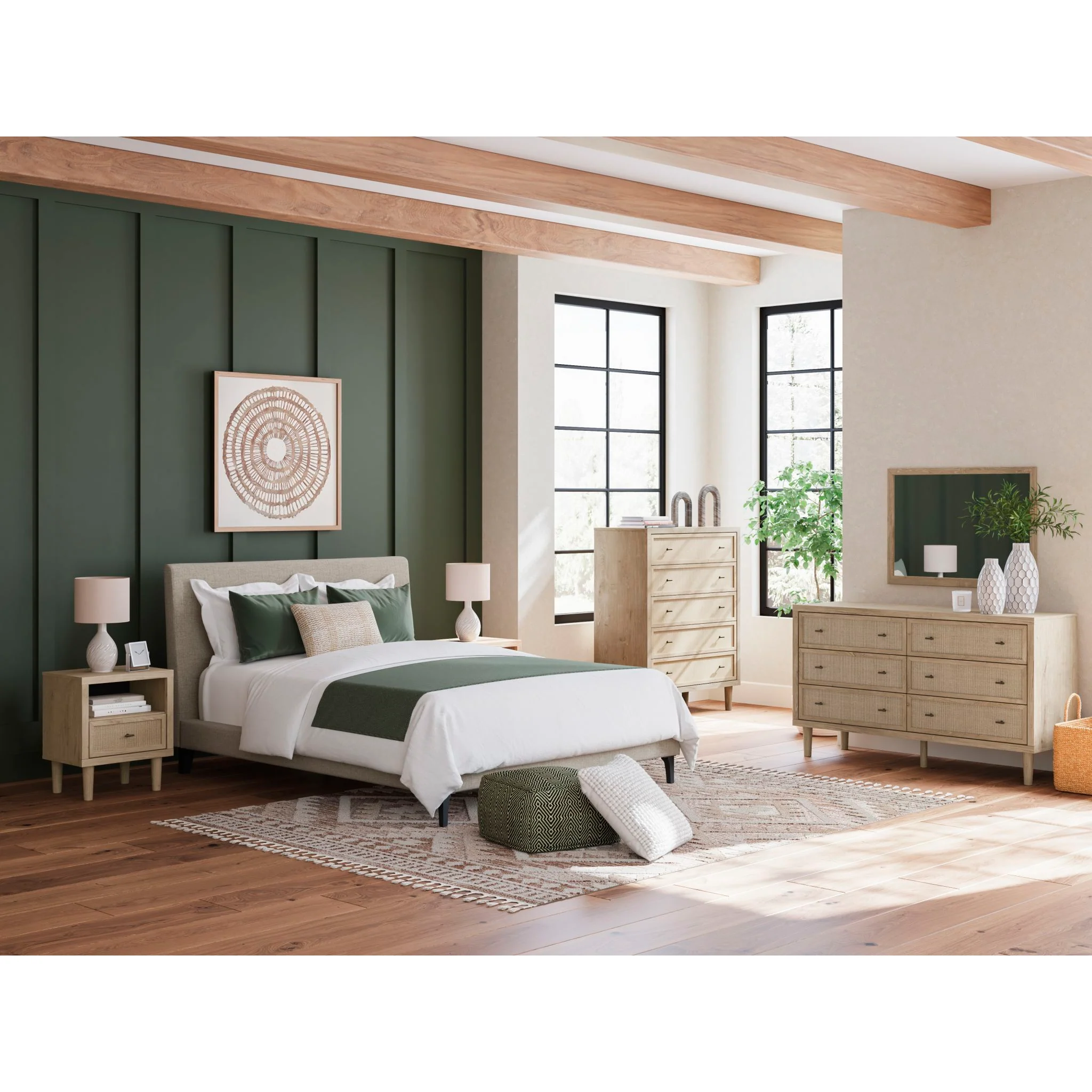 Cielden Upholstered Bed - Soft Gray - Image 3