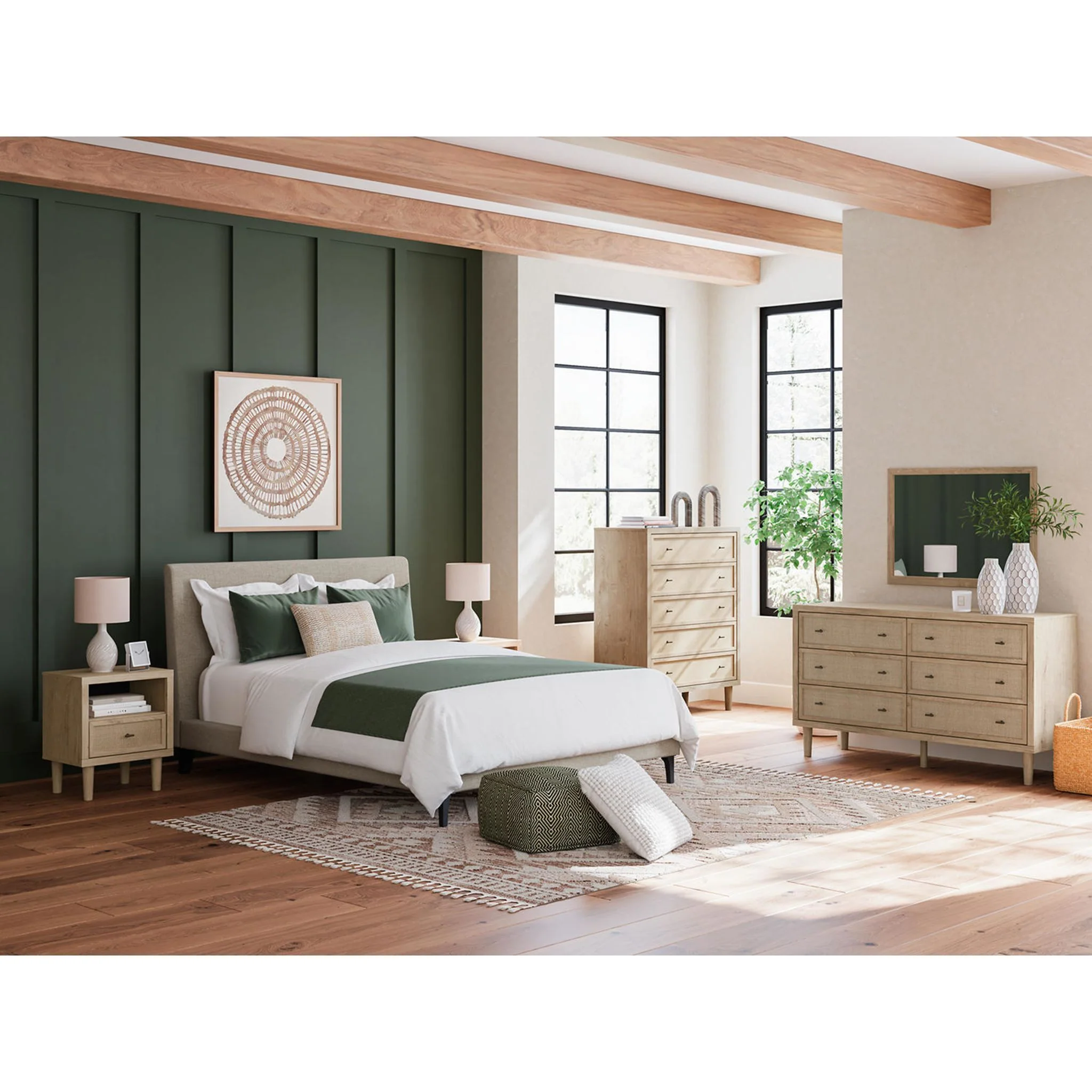 Cielden Upholstered Bed - Soft Gray - Image 40
