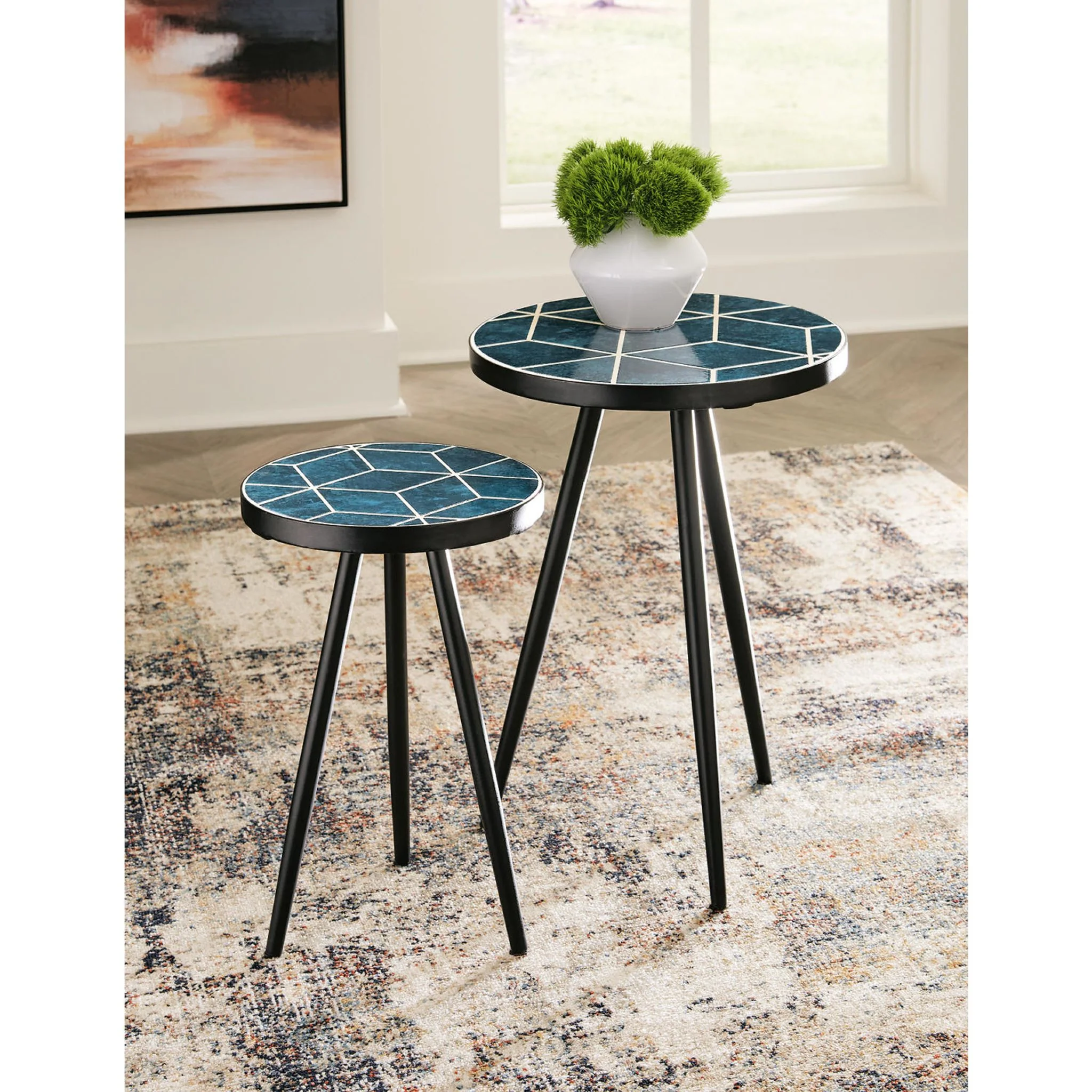 Clairbelle Accent Table - Teal - Image 2