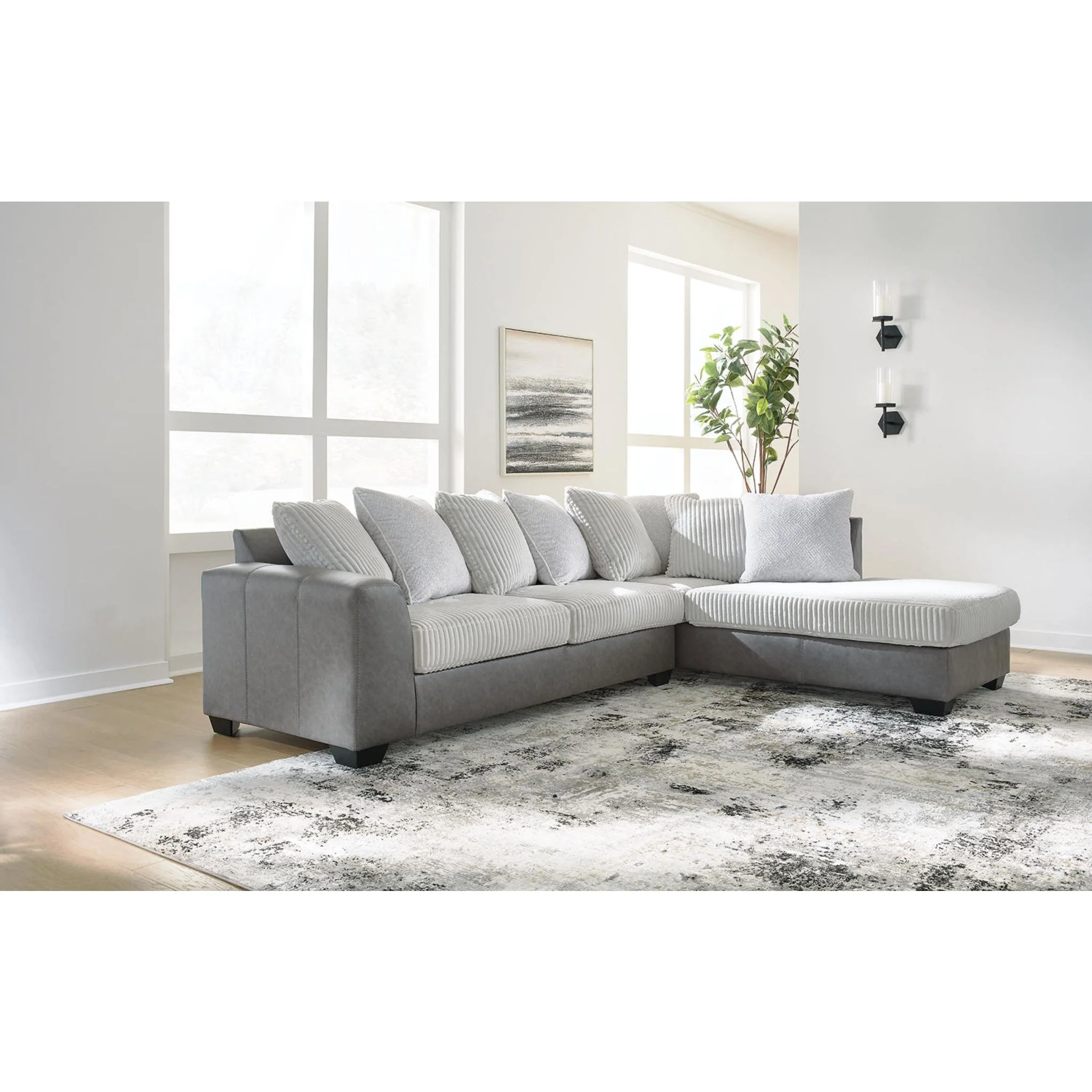 Clairette Court 2 Piece Sectional with Chaise - Image 2