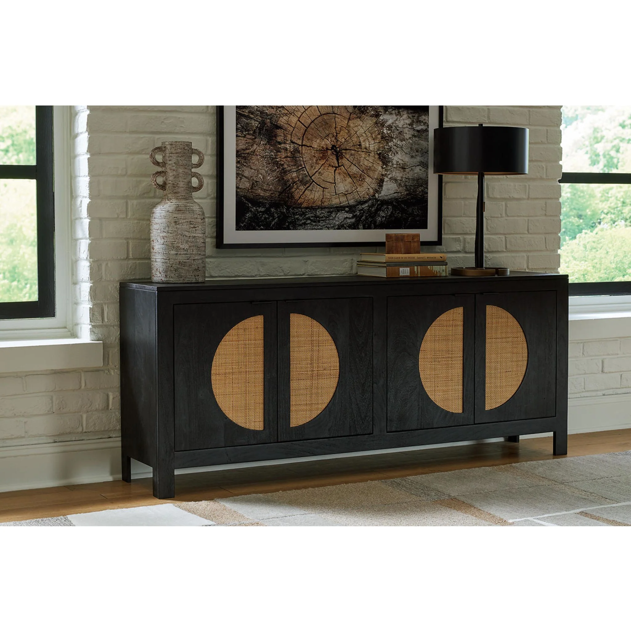 Cliffiings Accent Cabinet - Black/Natural - Image 22