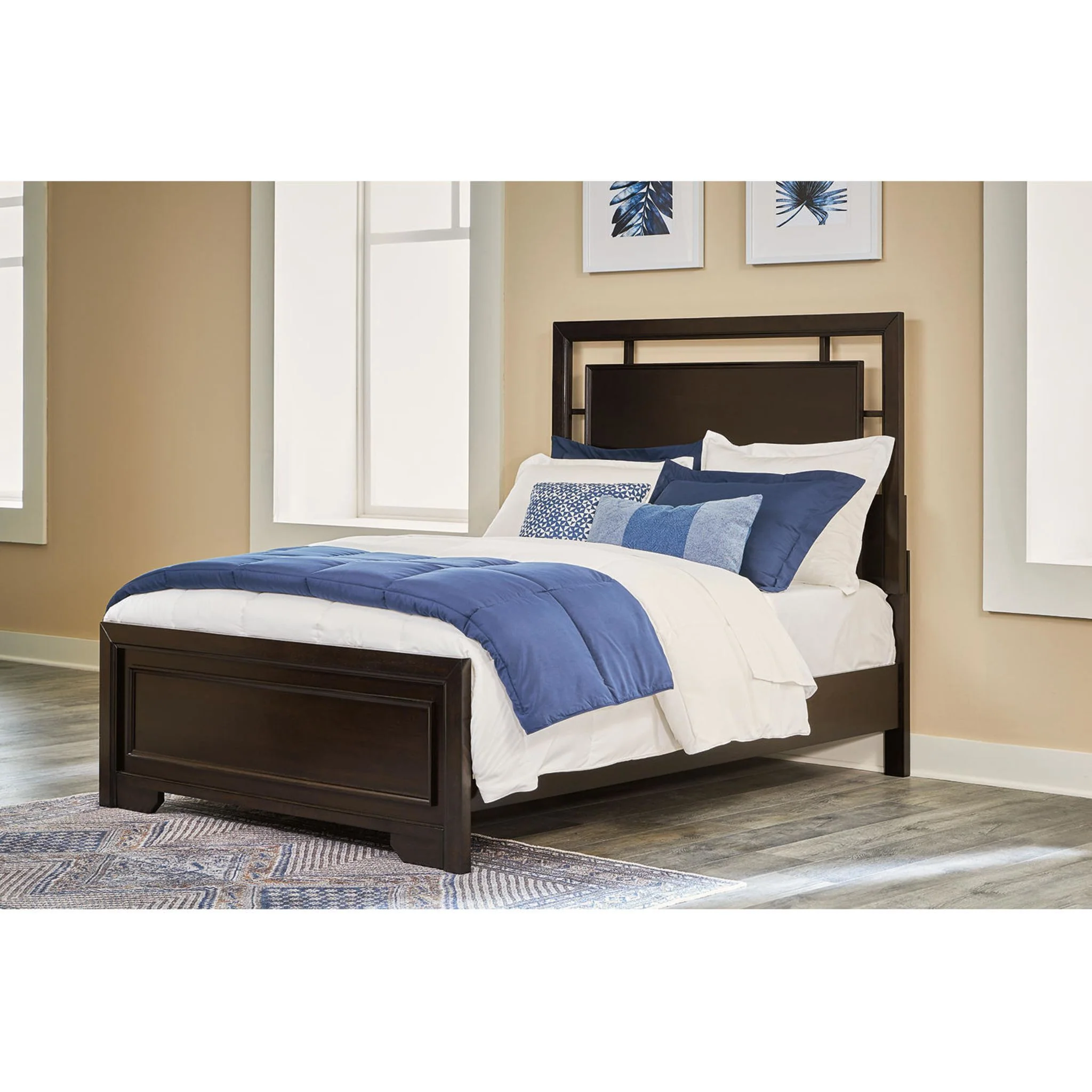 Covetown 6 Piece Full Panel Bedroom - Dark Brown - Image 27